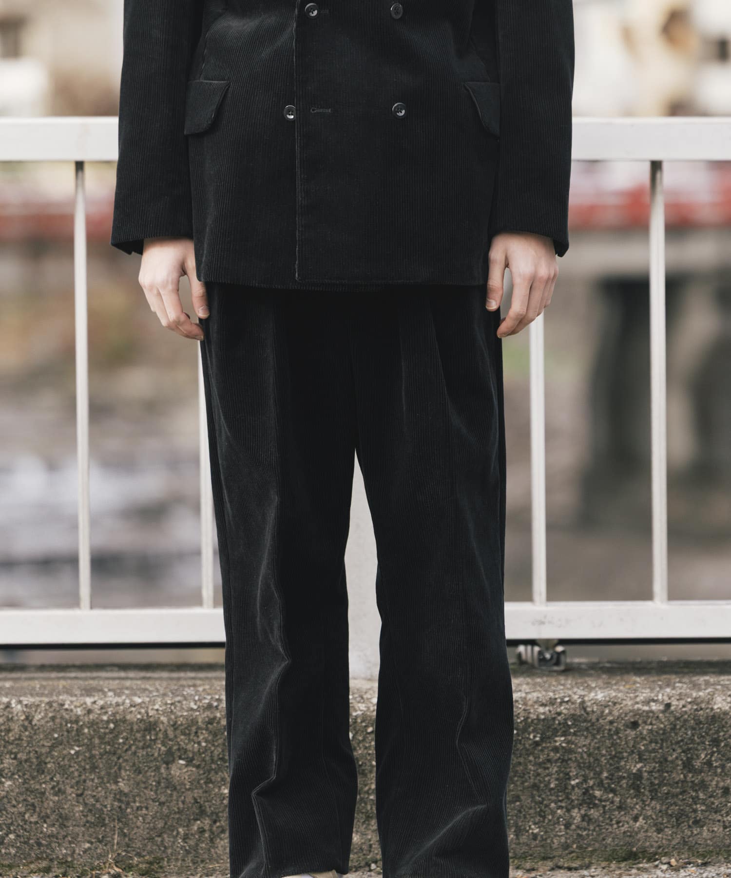 別注』NEAT×URBS HD Corduroy Wide-OLD(44 BLACK): ボトム｜URBAN