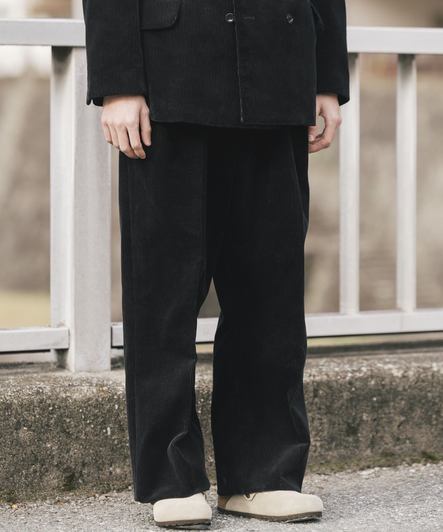 『別注』NEAT×URBS　HD Corduroy Wide-OLD BLACK 44