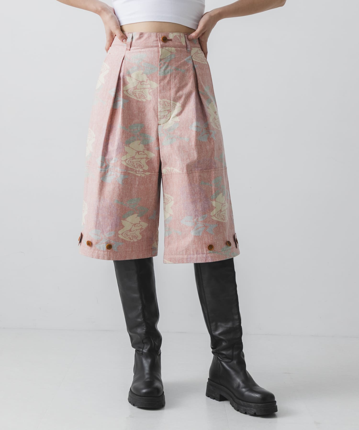 COGNOMEN　W.FANTASISTA FLOWER PANTS ORANGE S