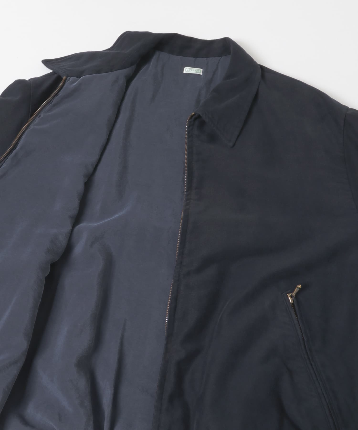 A PRESSE　Vintage Cotton Silk Moleskin Jacket NAVY 2