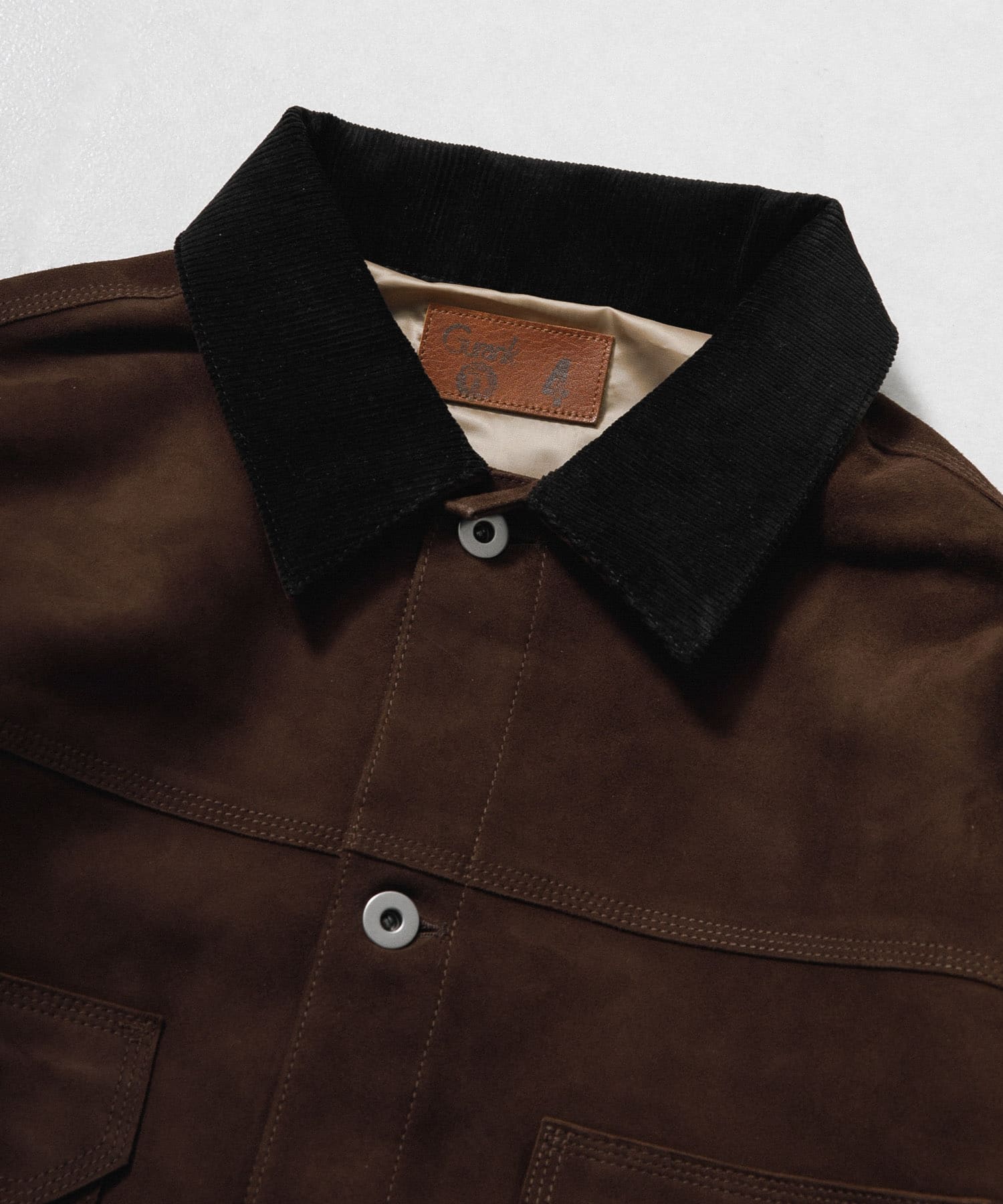 Gurank　GOAT SUEDE TRUCKER JACKET BRN 3