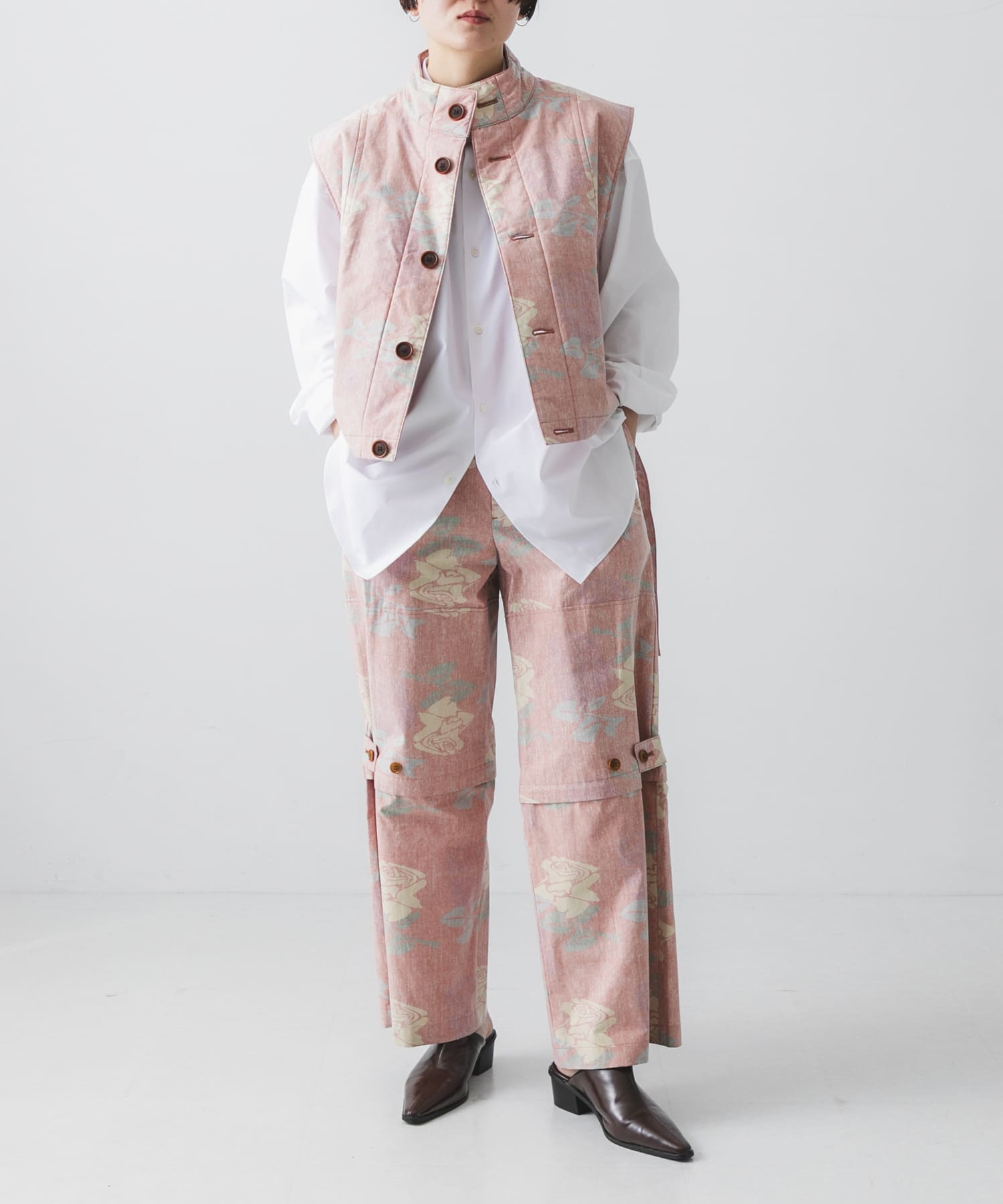 COGNOMEN　W.FANTASISTA FLOWER VEST ORANGE Free