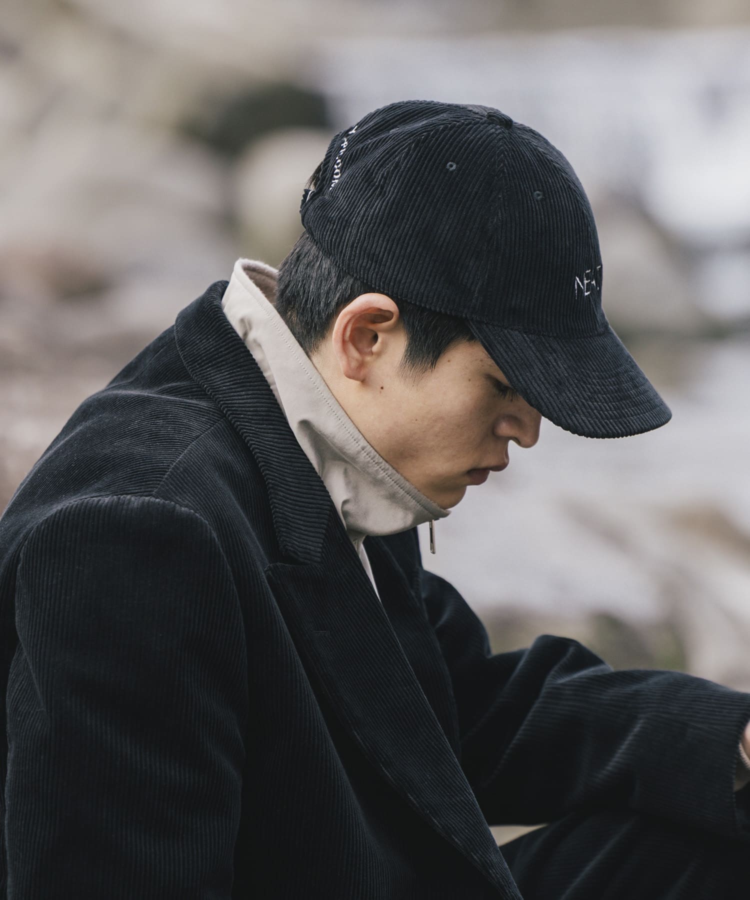 『別注』NEAT×URBS　HD Corduroy NEAT CAP BLACK One
