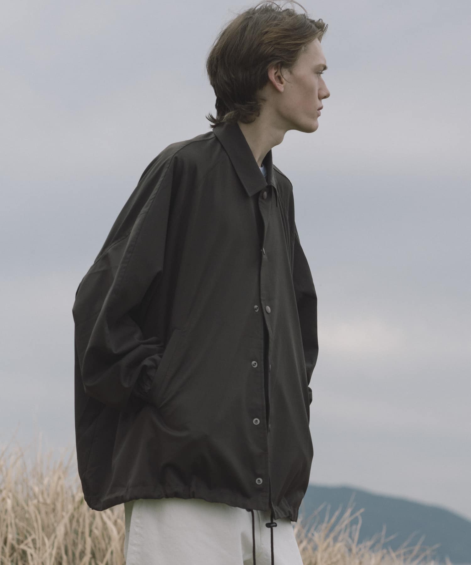 SEE SEE　COACH JACKET BROWN XXXL