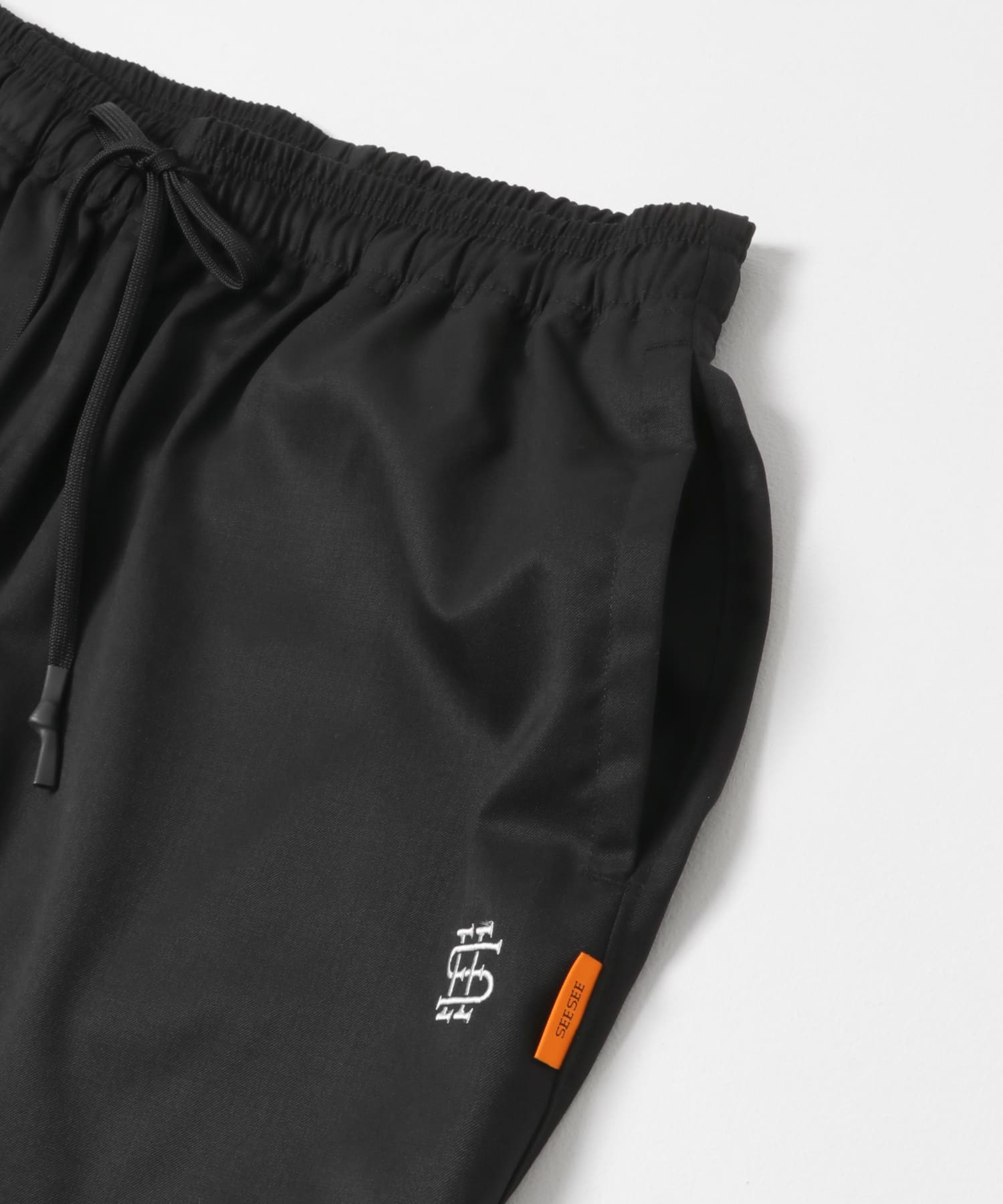 SEE SEE　WIDE SPORTY PANTS BLACK M