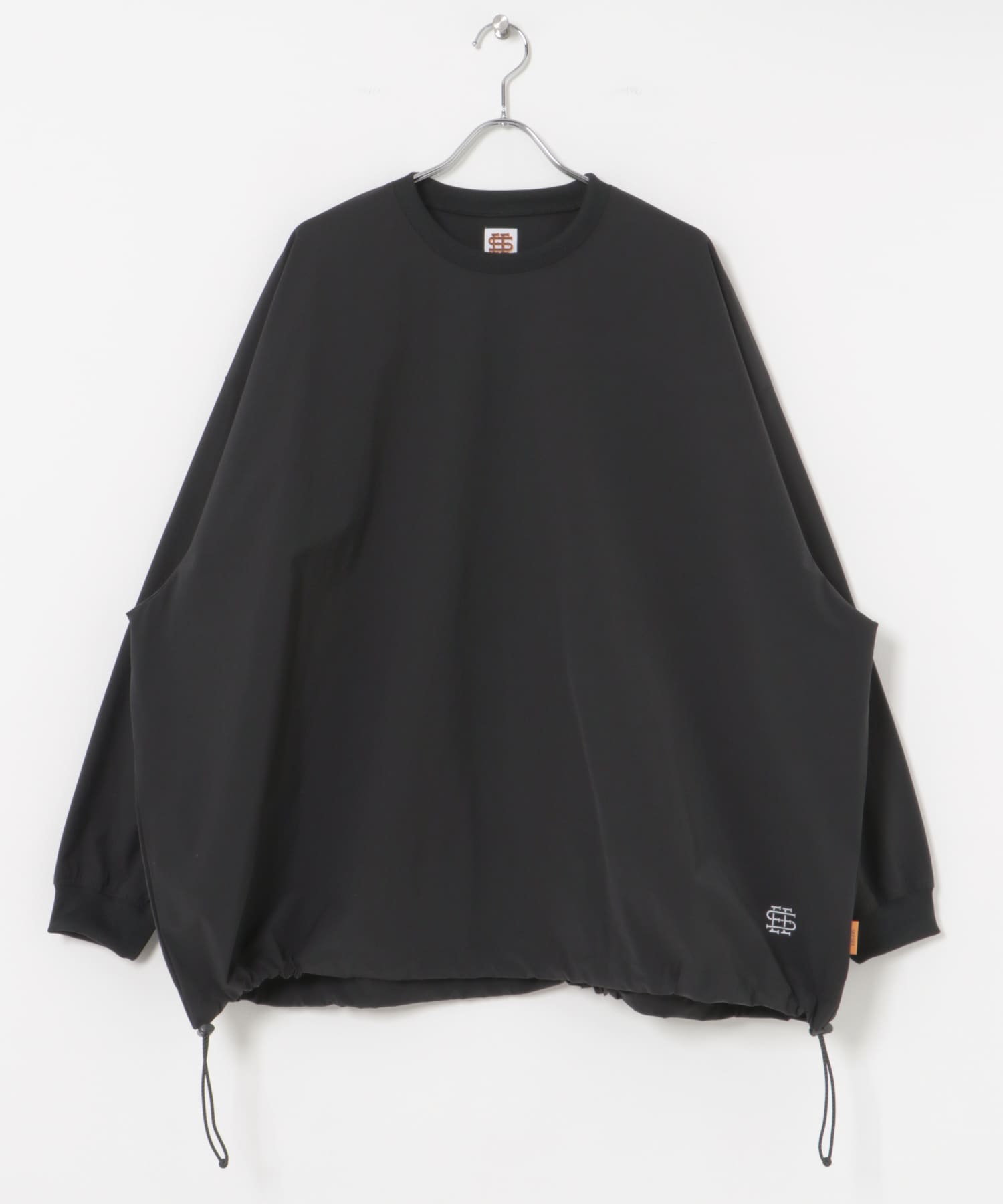 SEE SEE　SUPER BIG FLAT LS TEE W BLACK M