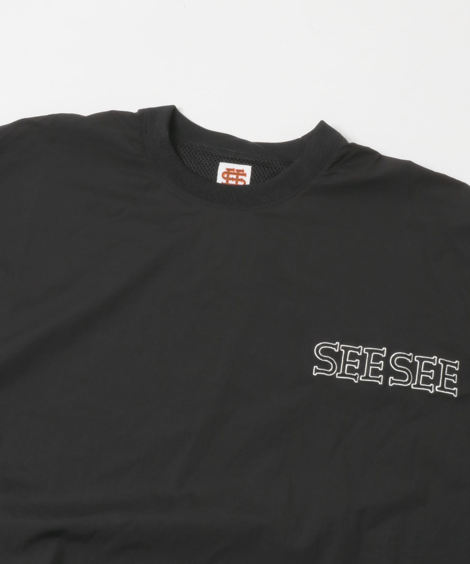 SEE SEE　NYLON SUPER BIG LS FLAT T BLACK M