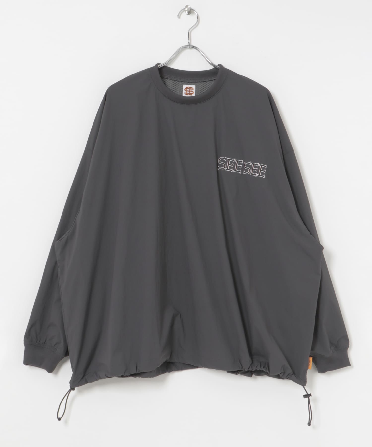 SEE SEE　NYLON SUPER BIG LS FLAT T GREY M
