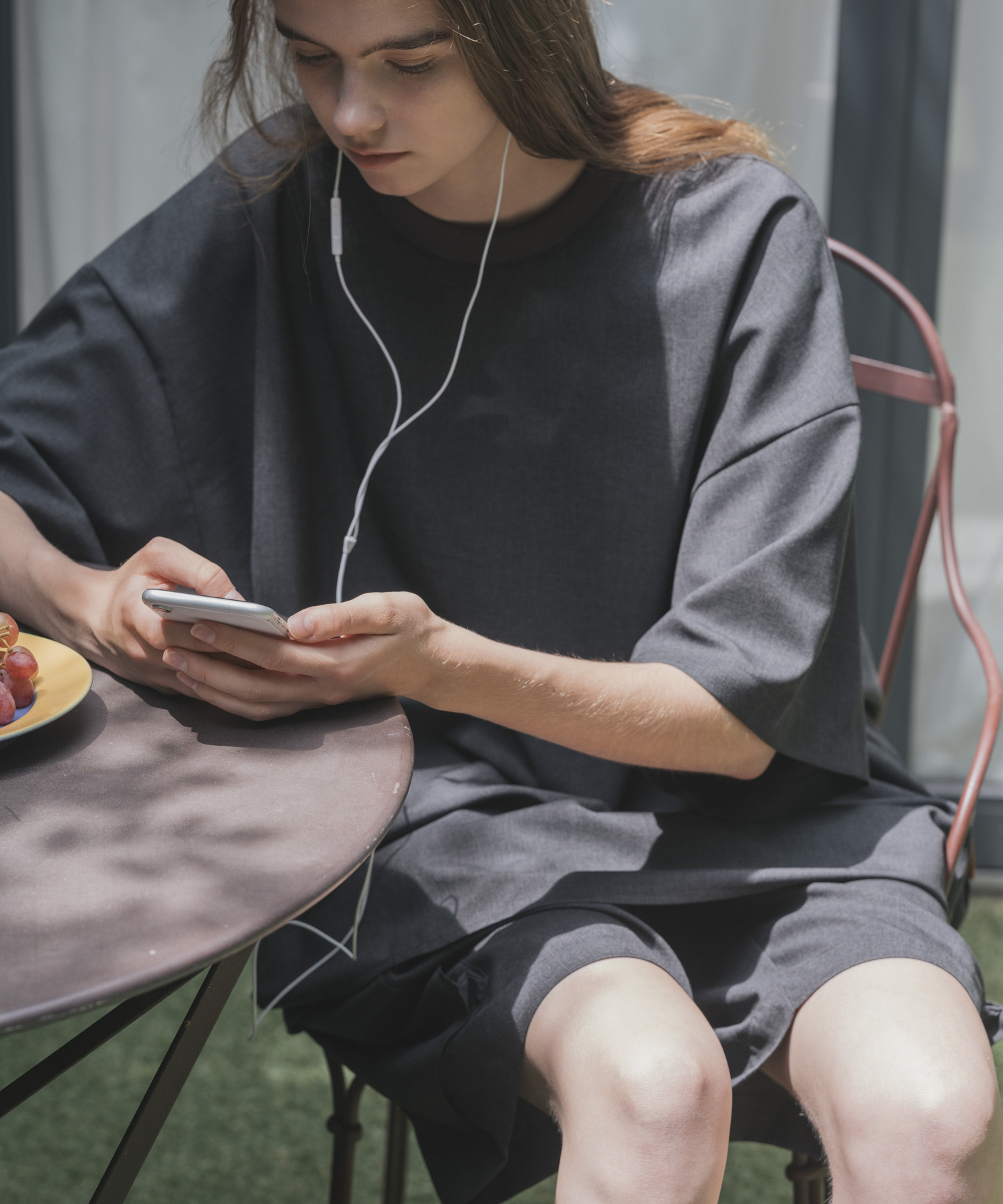 SEE SEE　WOOL SUPER BIG ROUND SS T CHARCOAL M