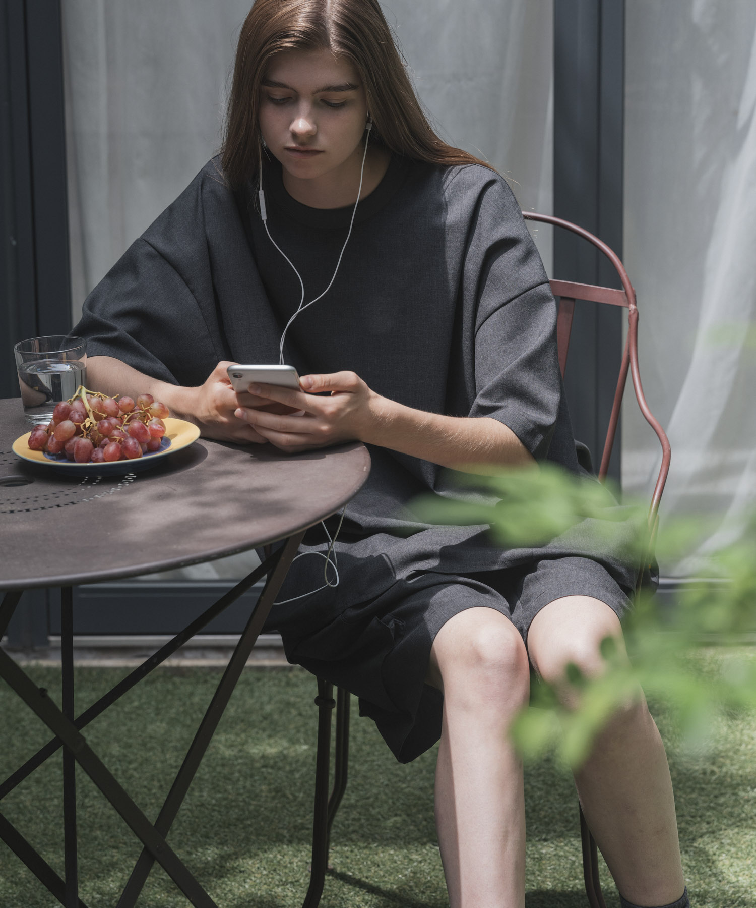 SEE SEE　WOOL SUPER BIG ROUND SS T CHARCOAL M