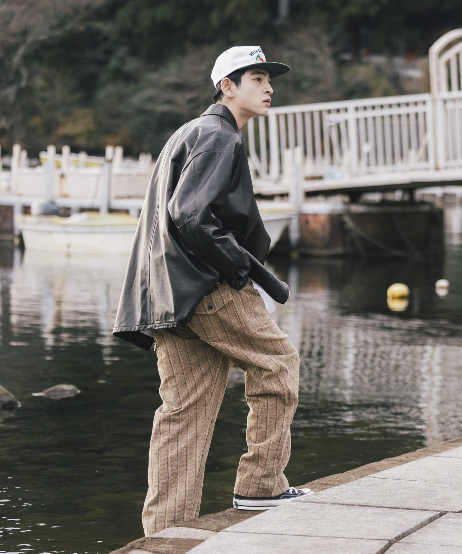 UNTRACE　レザーカバーオール BLACK 1