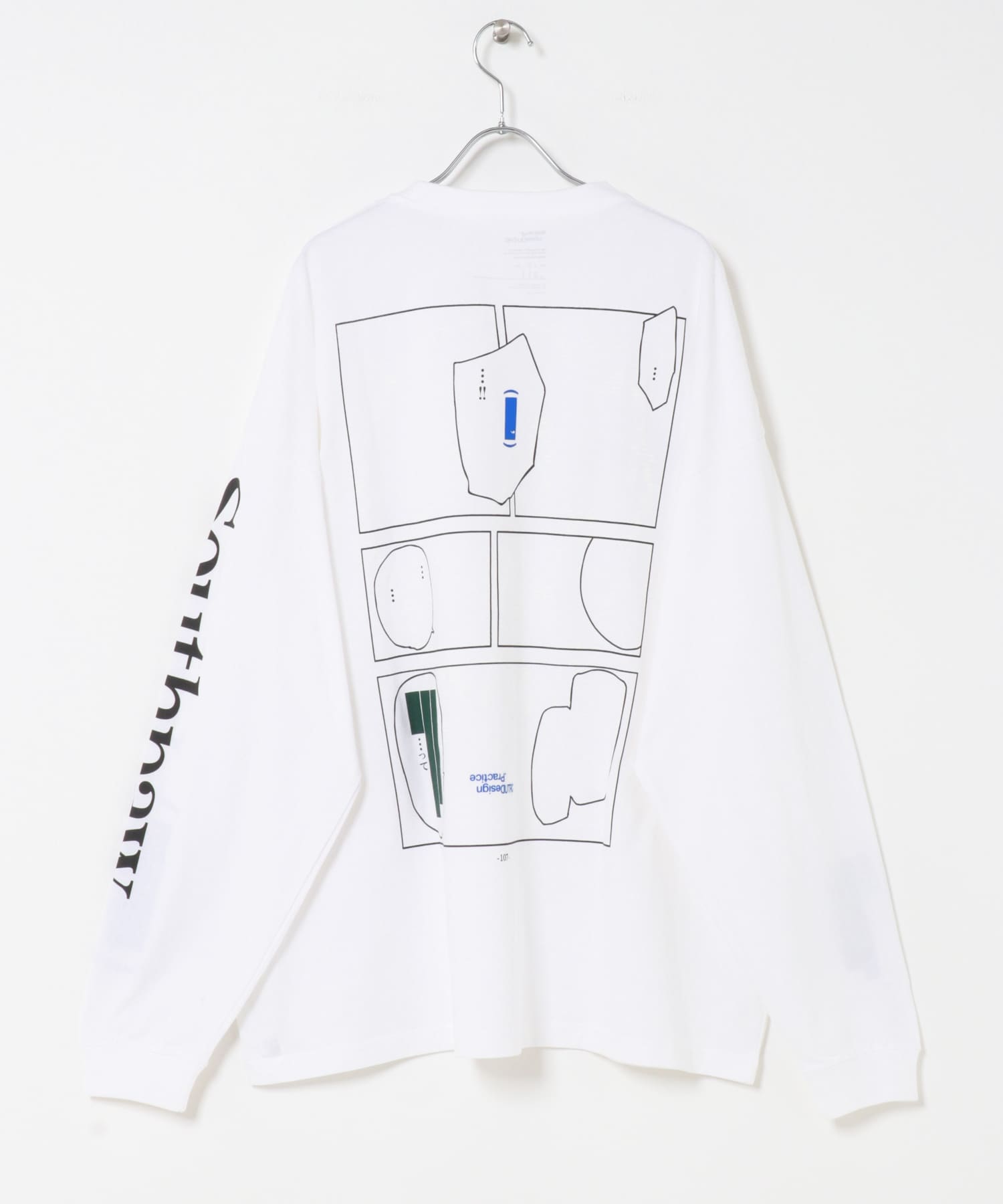 UNTRACE　グラフィック tee L/S 1 WHITE 1
