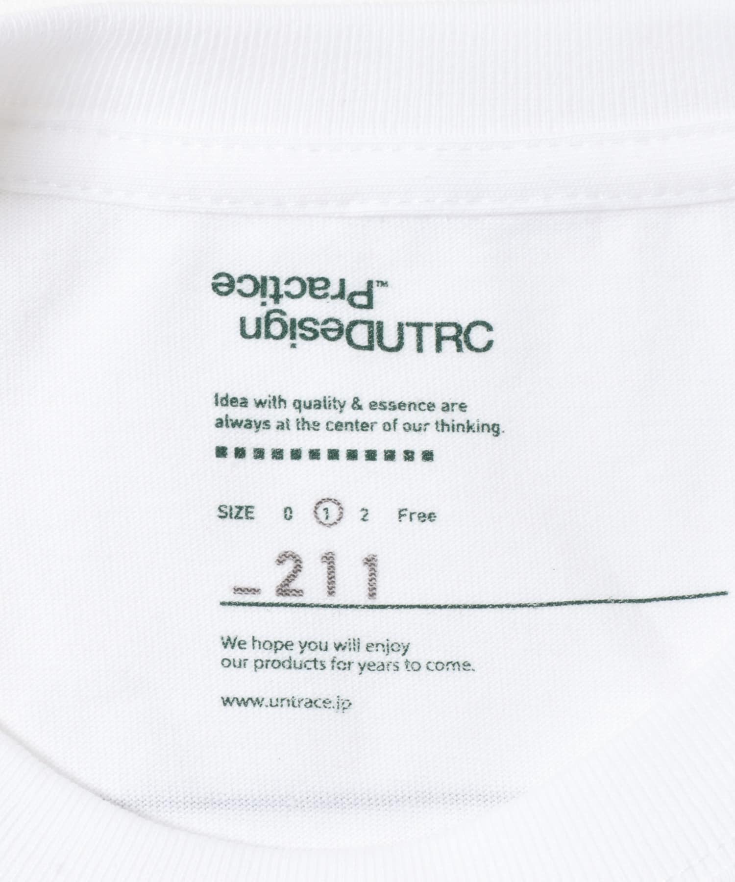 UNTRACE　グラフィック tee L/S 1 WHITE 1