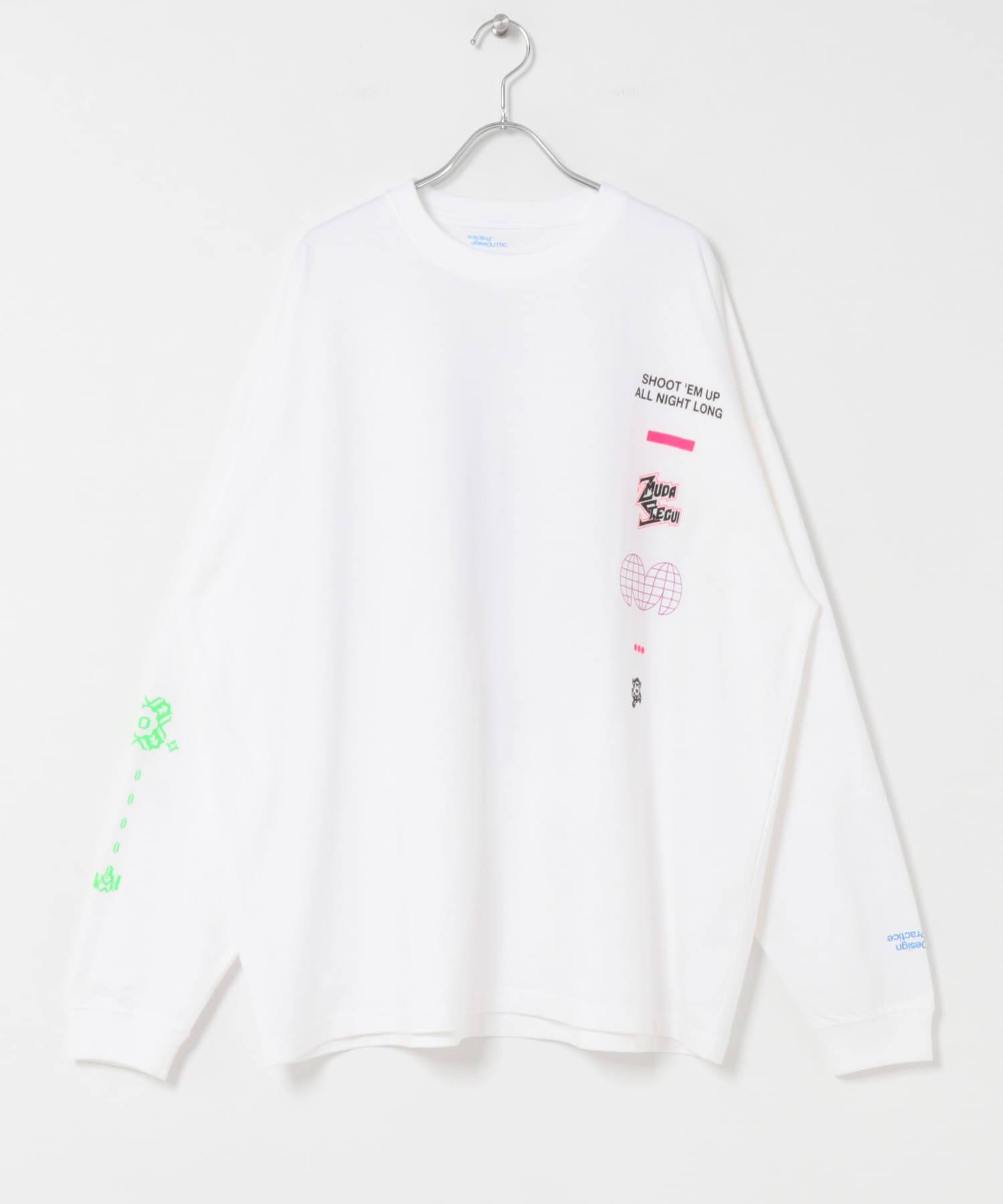 UNTRACE　グラフィック tee L/S 3 WHITE 1