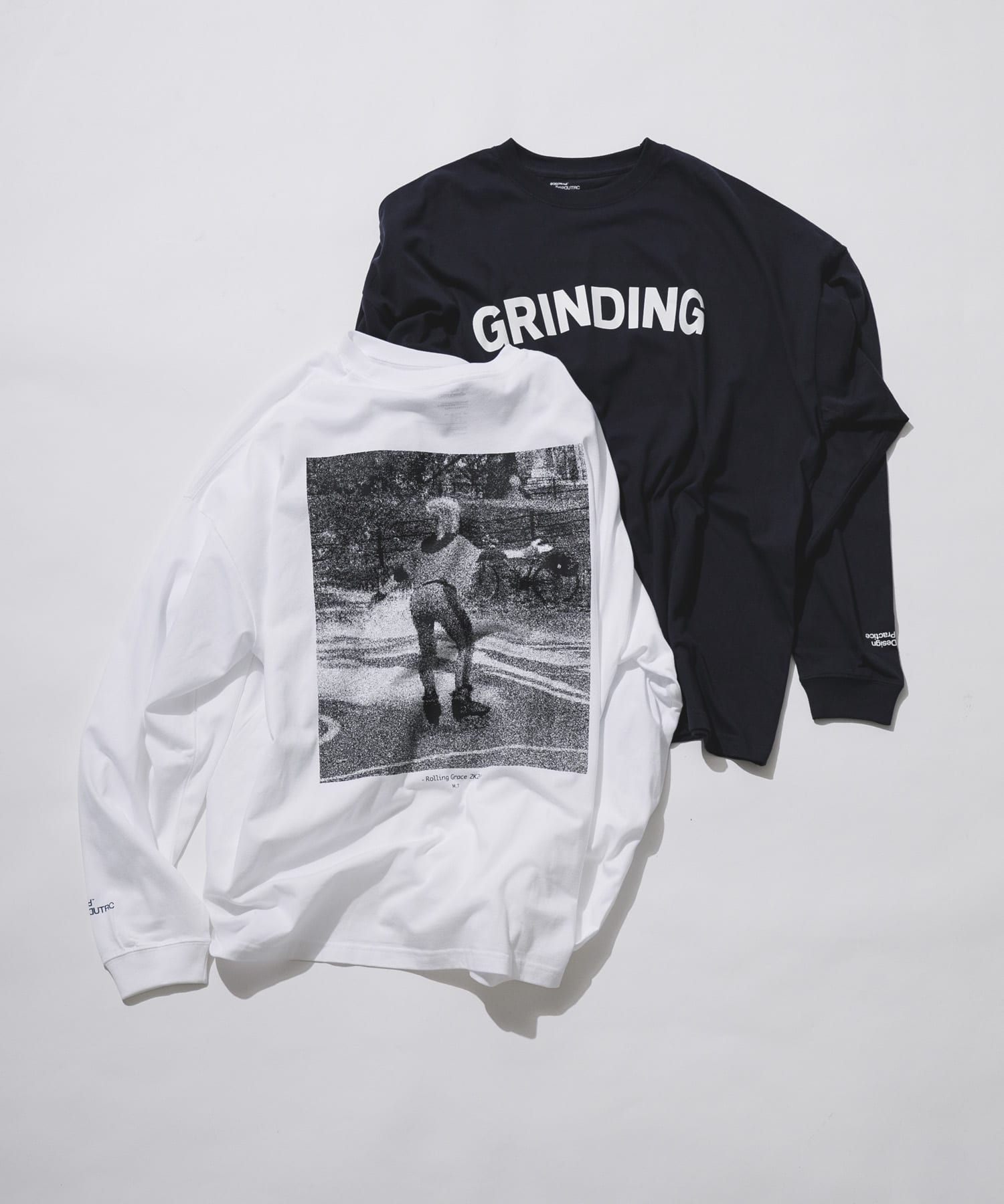 UNTRACE　グラフィック tee L/S 5 WHITE 1