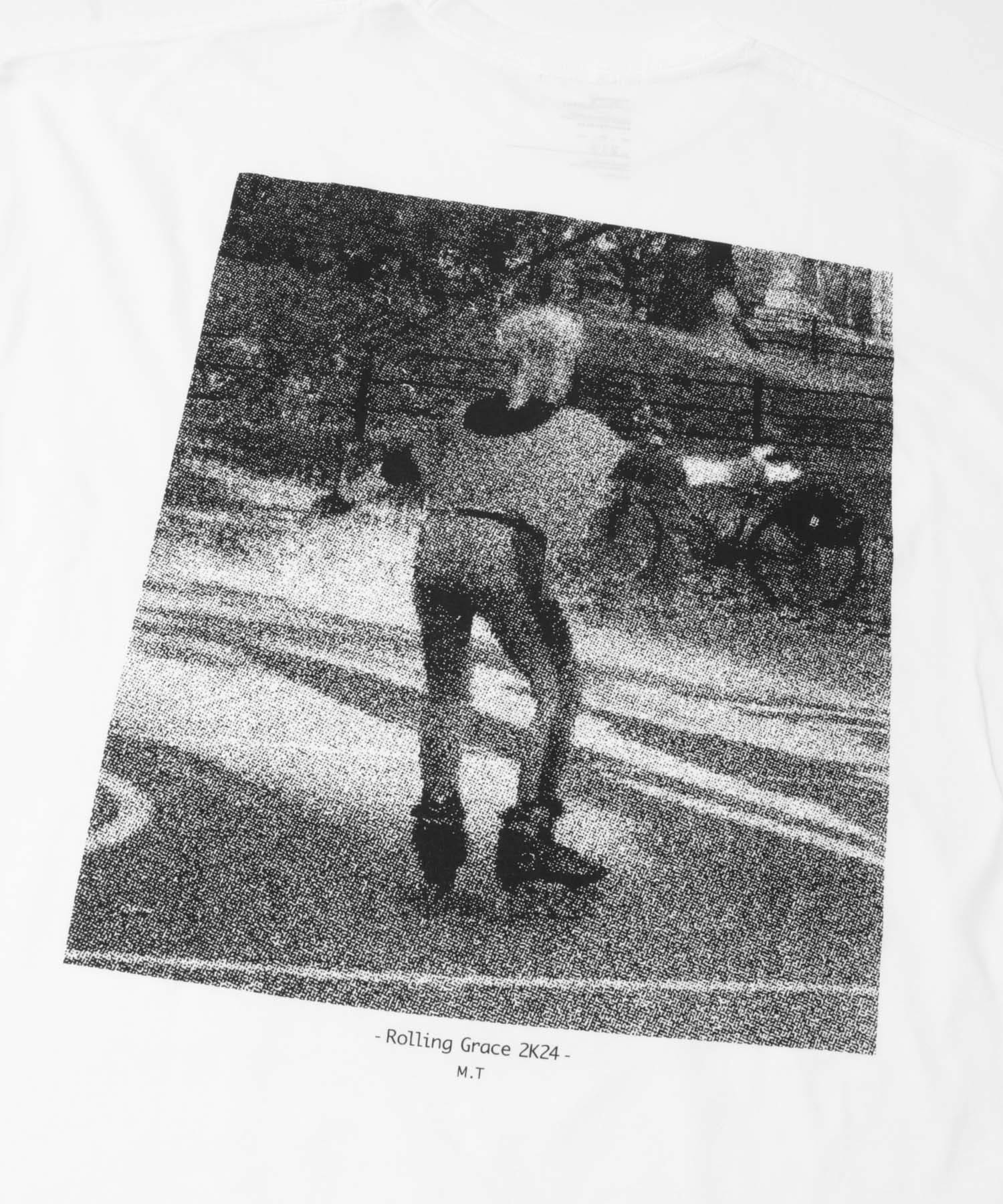 UNTRACE　グラフィック tee L/S 5 WHITE 1