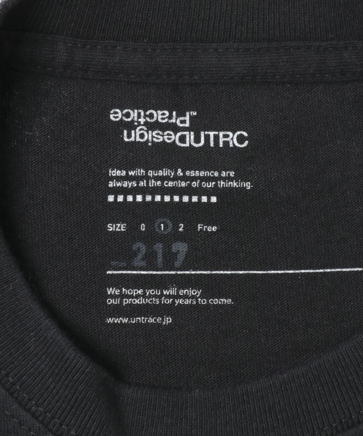 UNTRACE　グラフィック tee L/S 7 BLK×WHT 1