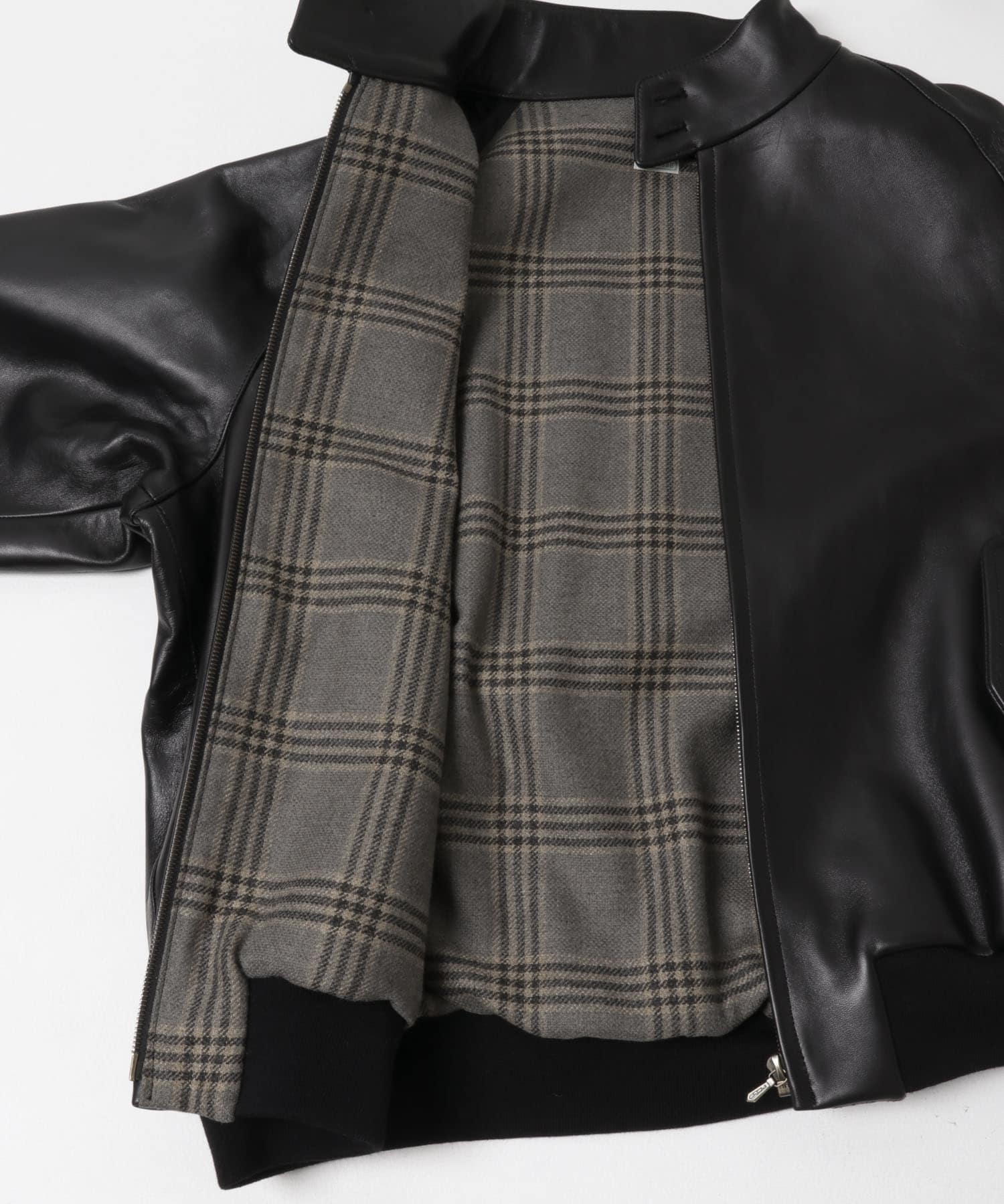 A PRESSE Leather Harrington Jacket(2 Black): アウター｜URBAN