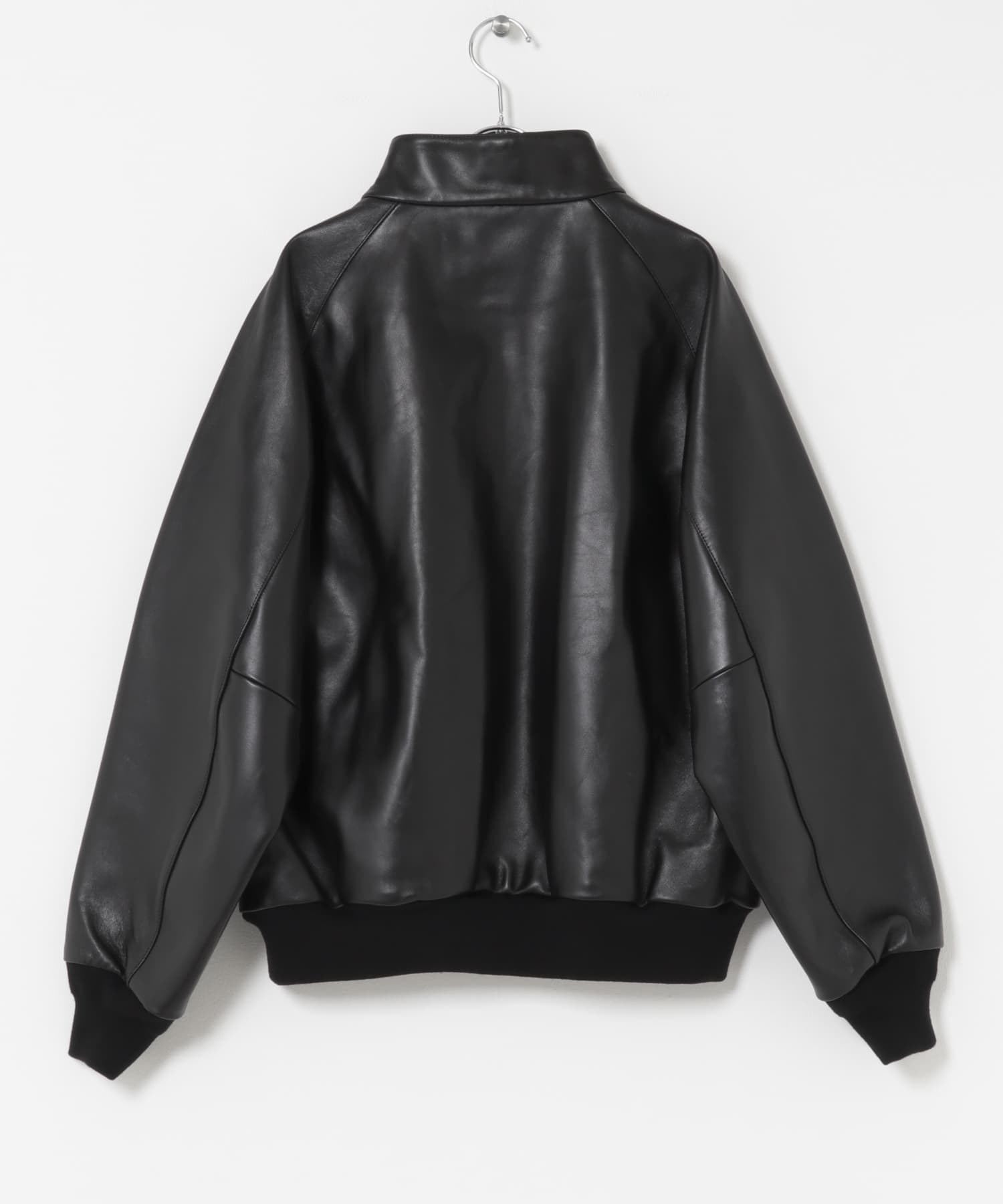 A PRESSE Leather Harrington Jacket(2 Black): アウター｜URBAN