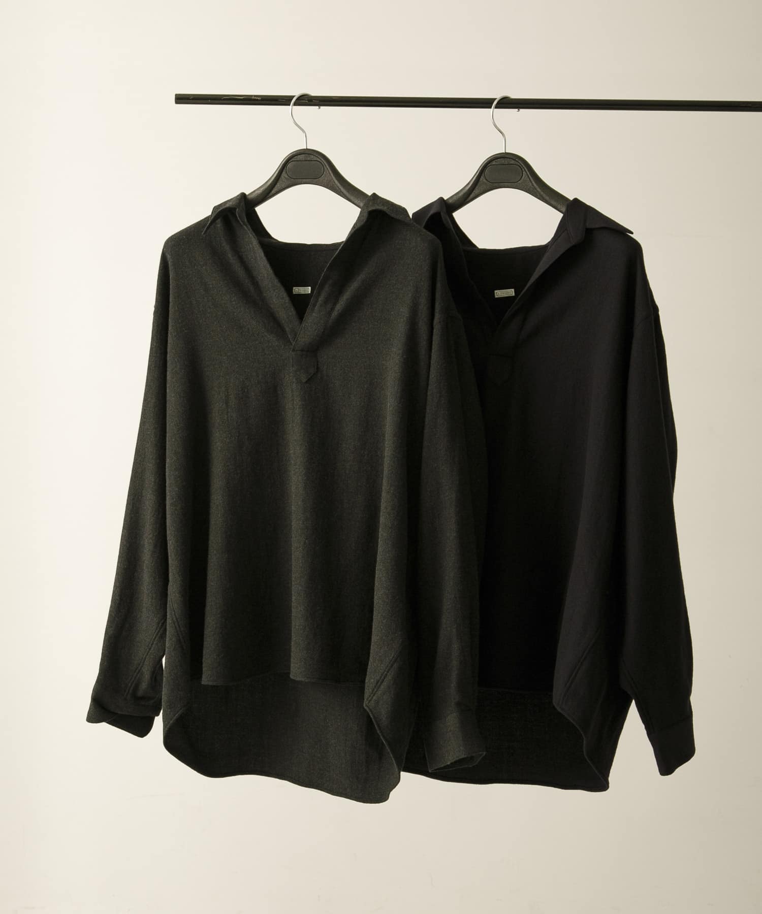 A PRESSE　Wool Skipper Shirt CHARCOAL 2