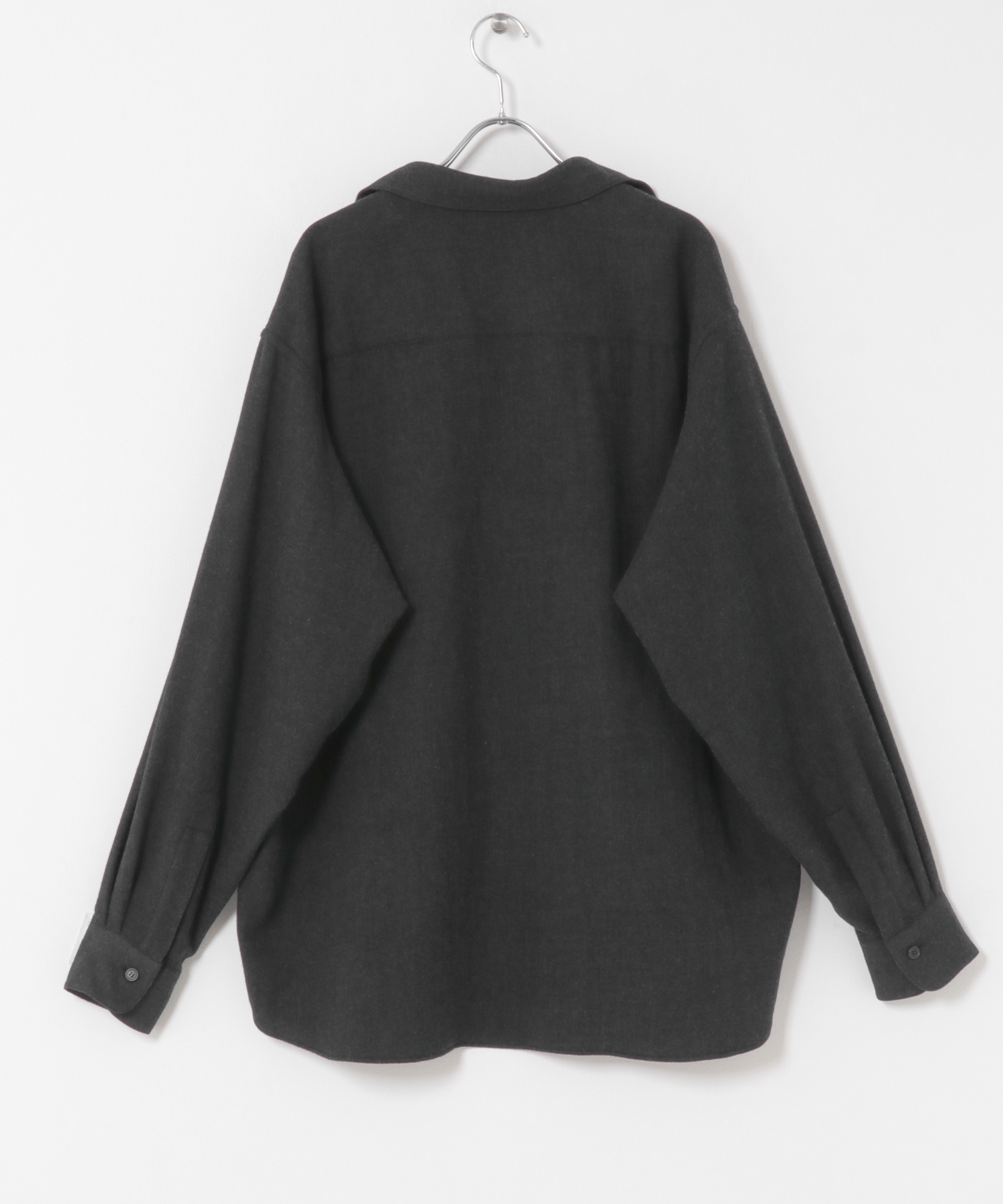 A PRESSE　Wool Skipper Shirt CHARCOAL 2