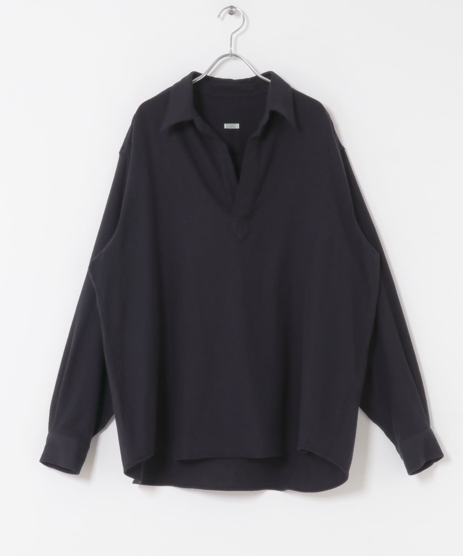 A PRESSE　Wool Skipper Shirt NAVY 2