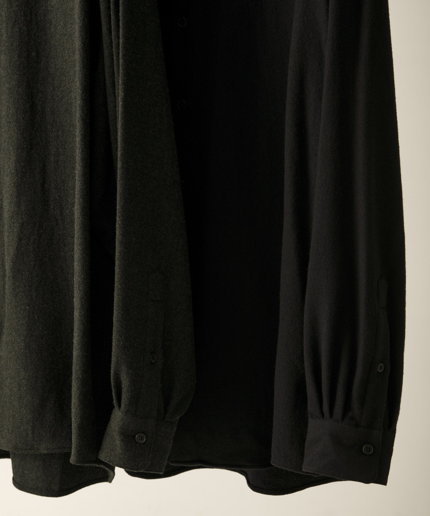 A PRESSE　Wool Regular Collar Shirt CHARCOAL 2