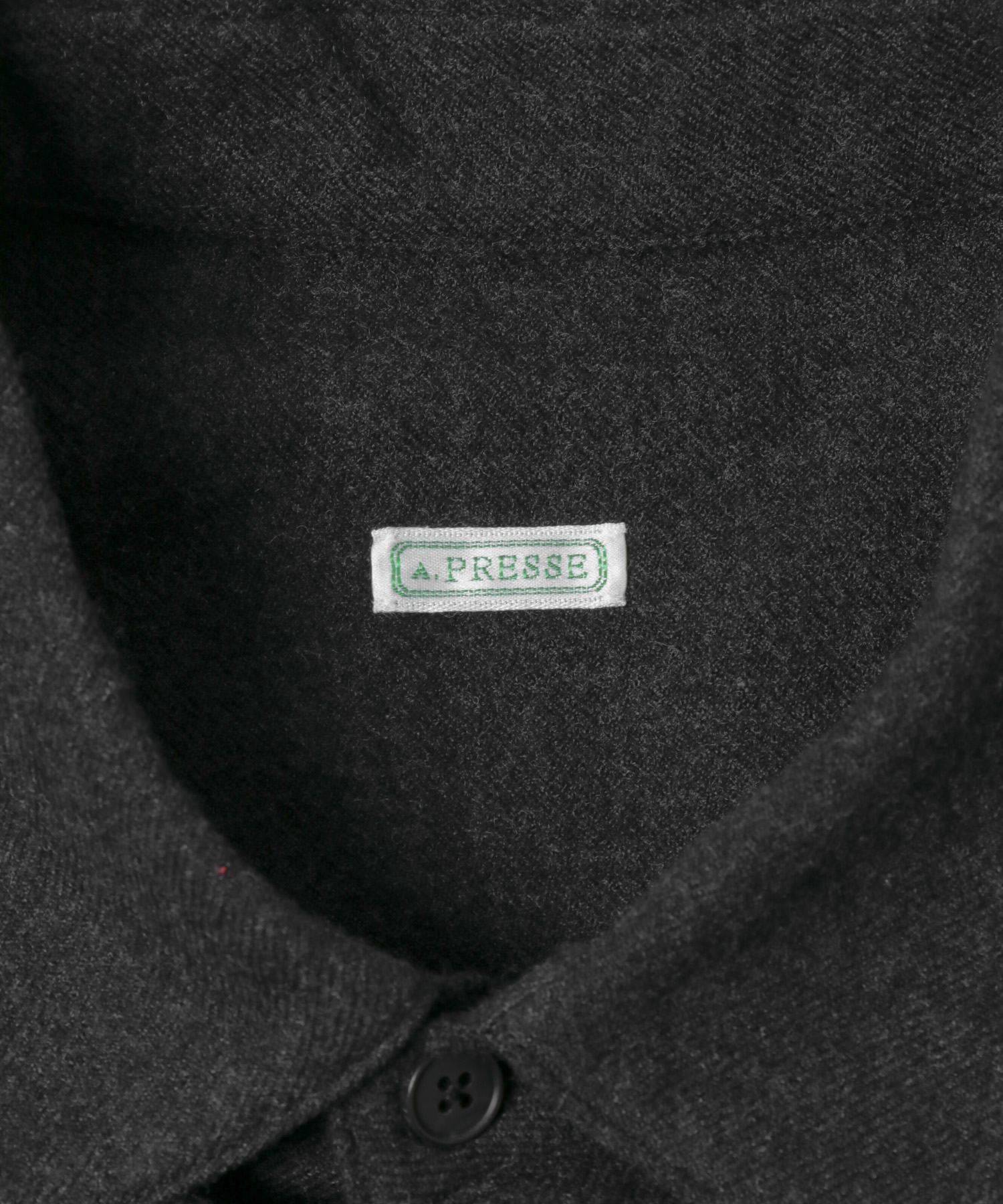 A PRESSE　Wool Regular Collar Shirt CHARCOAL 2
