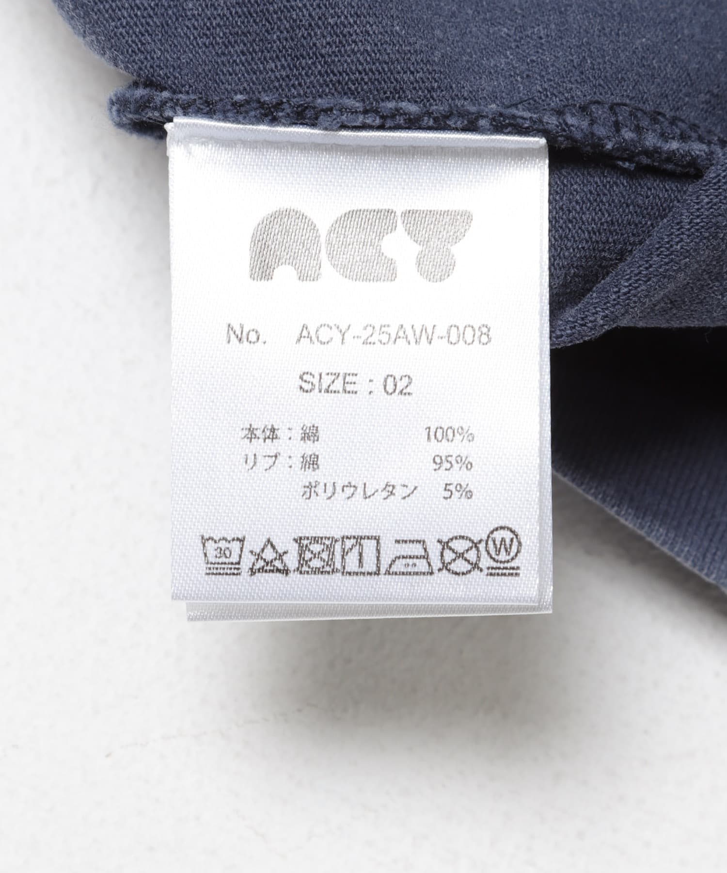 Acy　GDYE LOGO L/S TEE S.NAVY 2