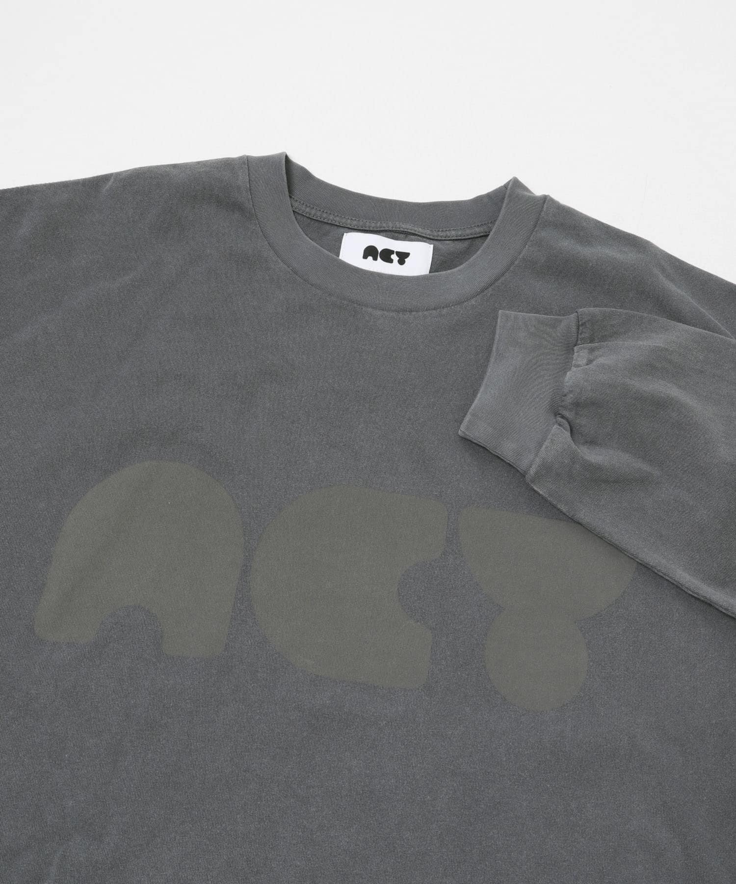 Acy　GDYE LOGO L/S TEE S.GRAY 2
