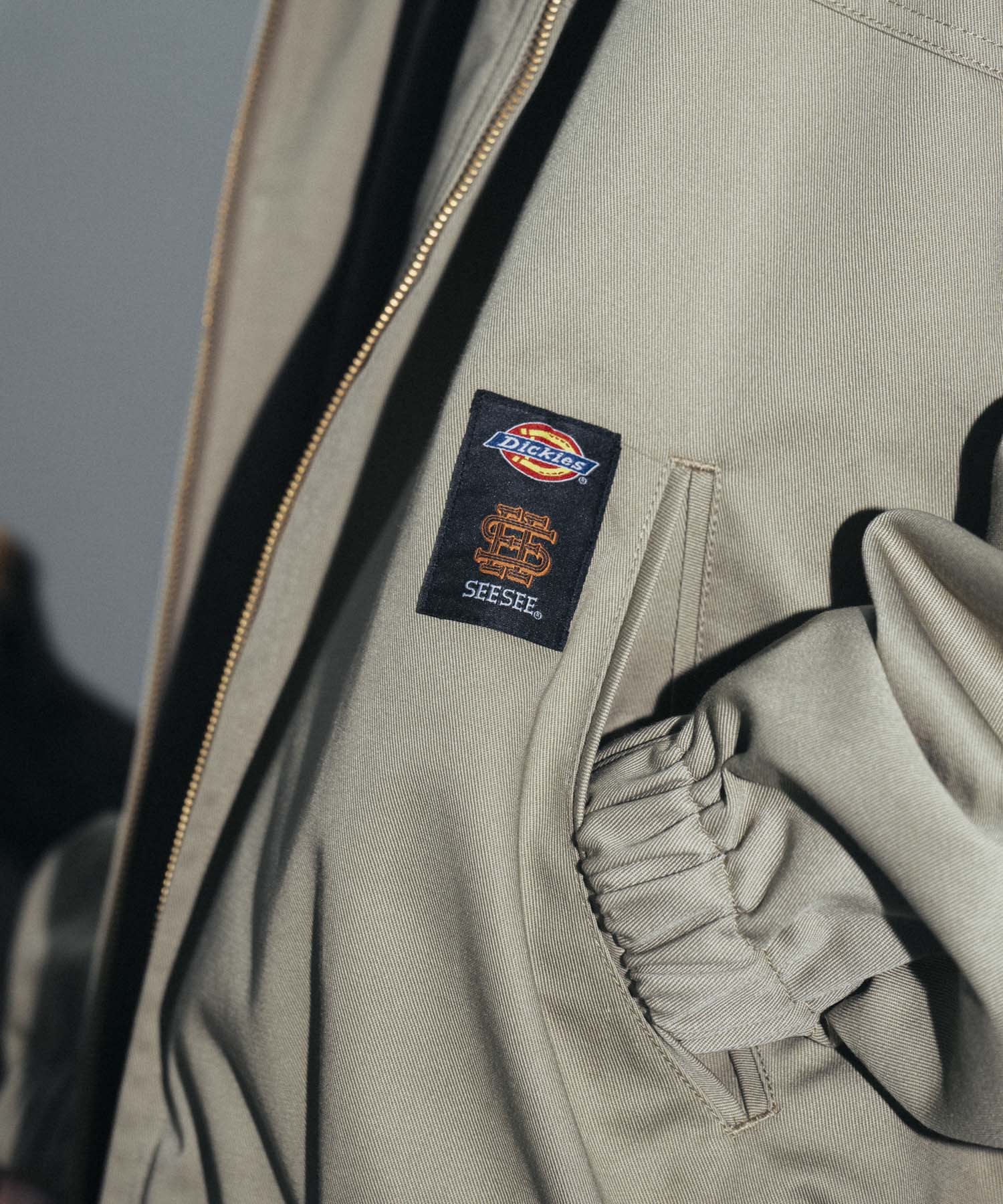 SEE SEE　FULL ZIP HOODY JACKET KHAKI M
