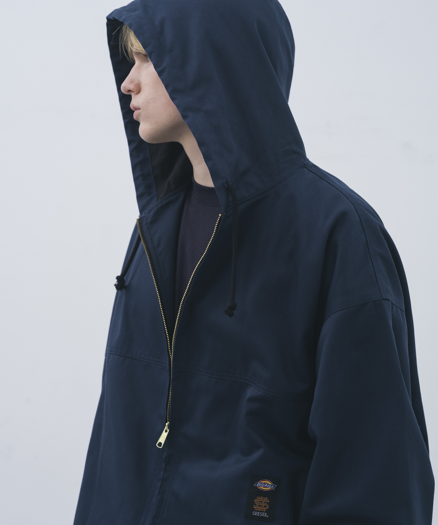 SEE SEE　FULL ZIP HOODY JACKET NAVY M