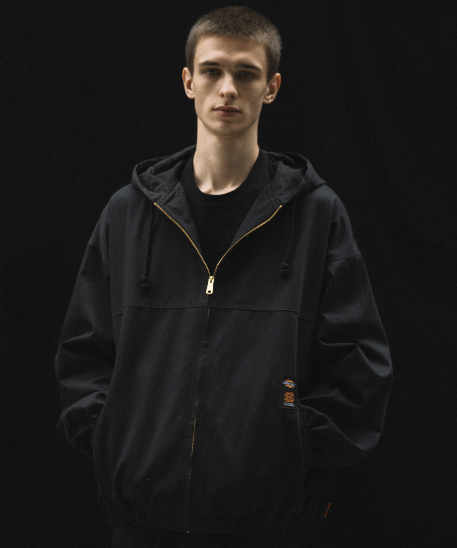 SEE SEE　FULL ZIP HOODY JACKET BLACK M