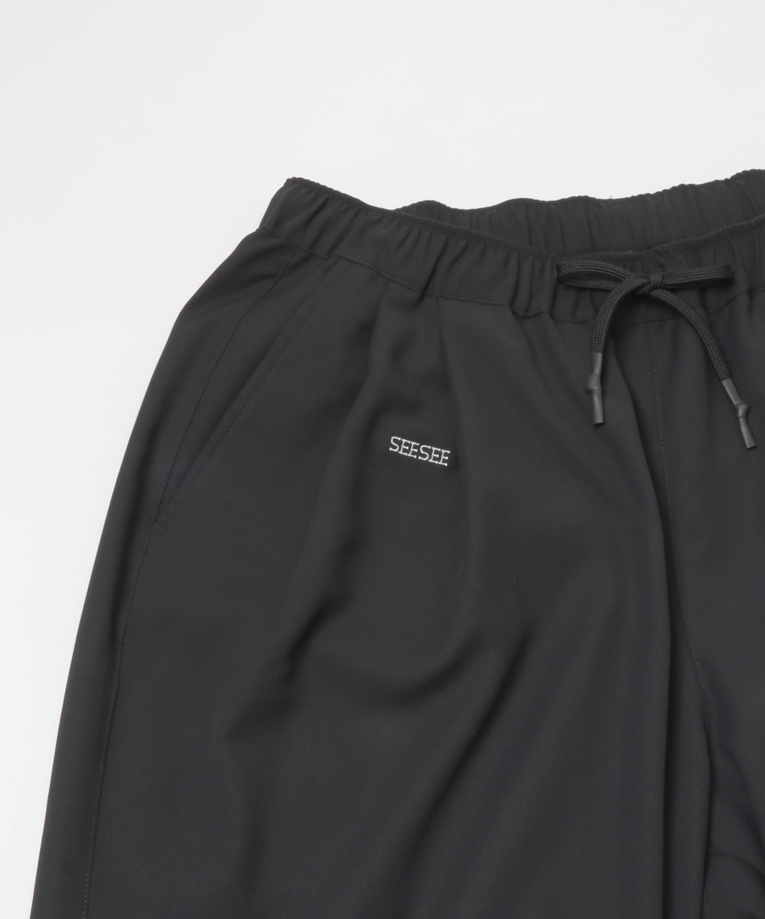 SEE SEE　WIDE TWO TUCK PANTS BLACK/W M
