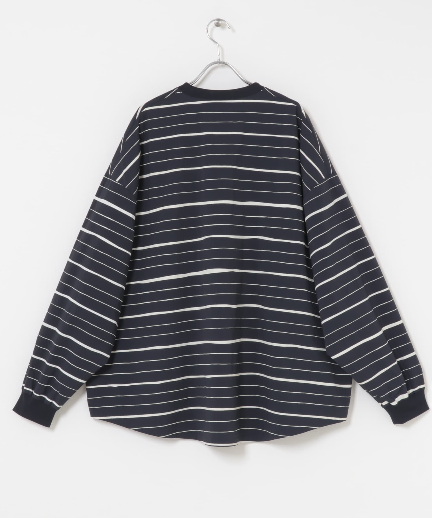 SFC SUPER BIG MIX STRIPE LS NYLON TEE(L Navy): トップス｜URBAN
