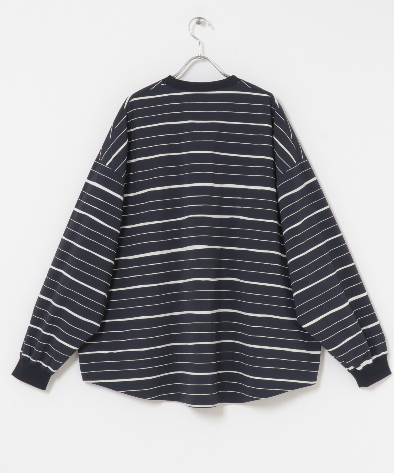 SFC　SUPER BIG MIX STRIPE LS NYLON TEE Navy L