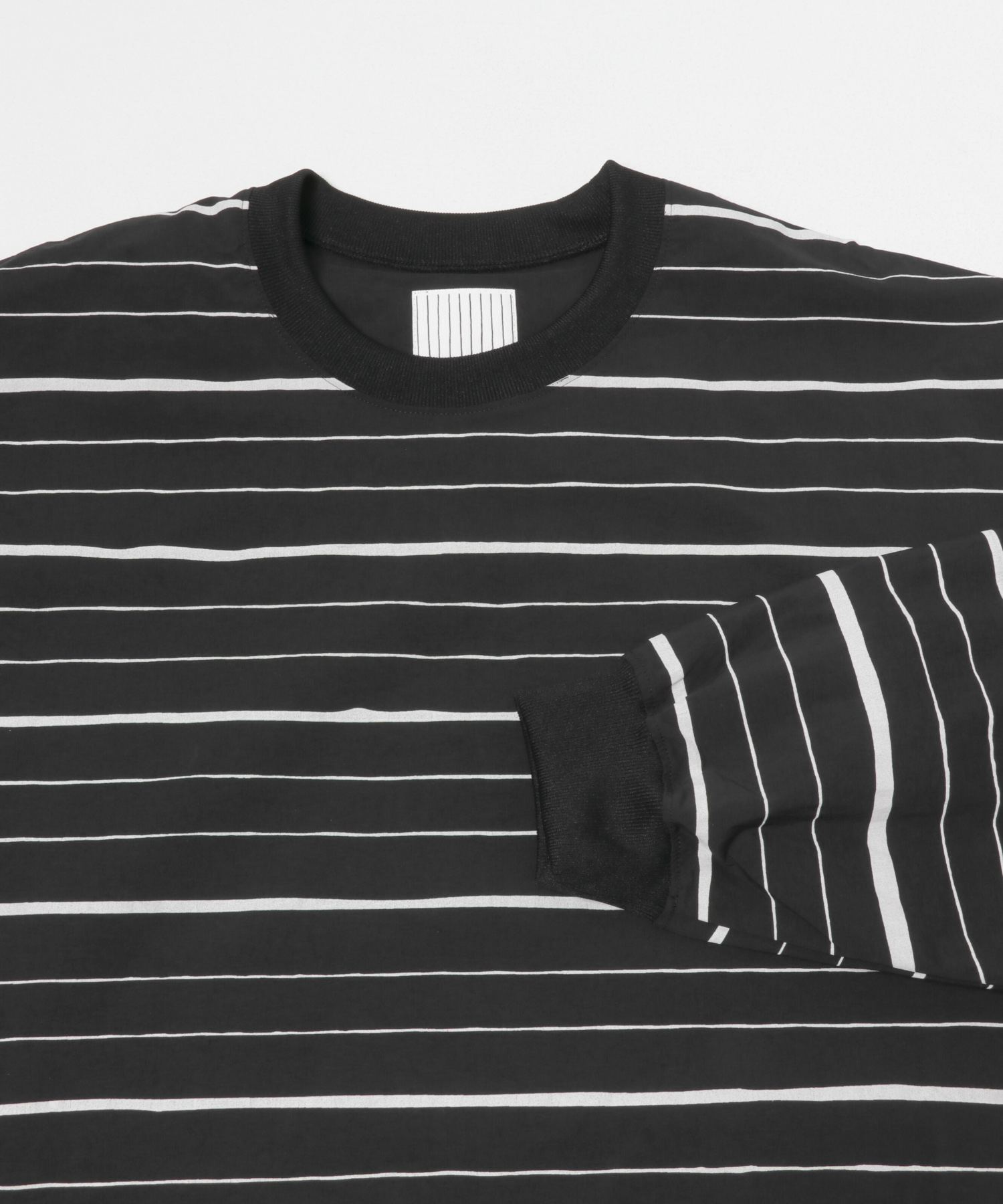 SFC　SUPER BIG MIX STRIPE LS NYLON TEE Black L