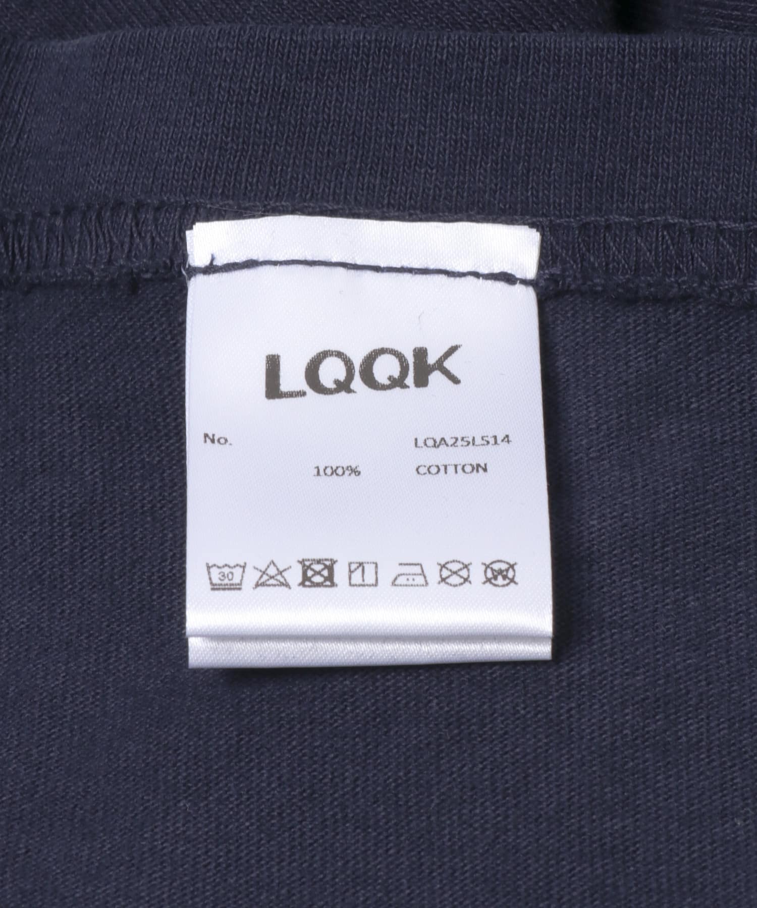 LQQK Studio　longsleeve brick logo NAVY L