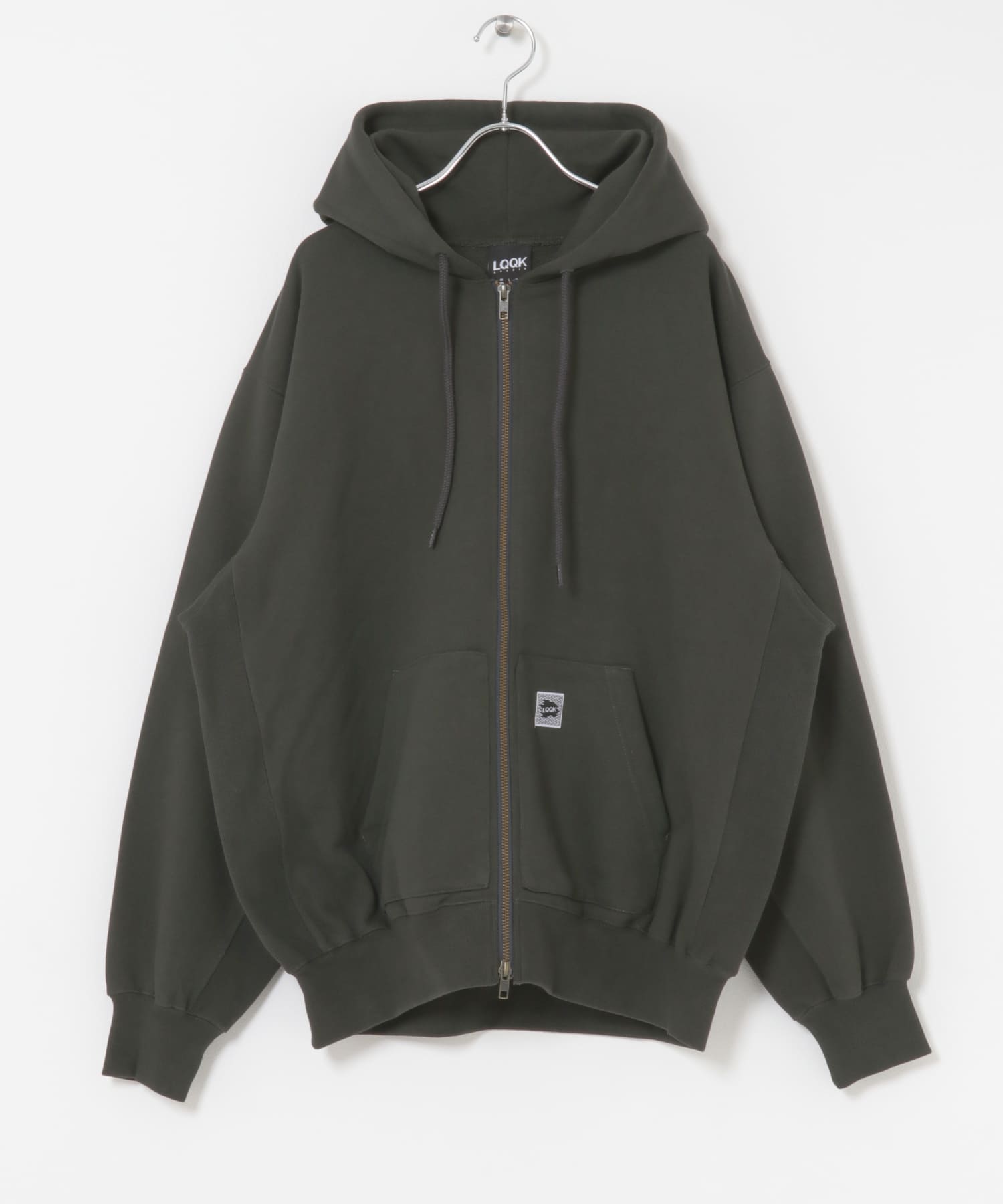 LQQK Studio　sweat zip hoodie Black L