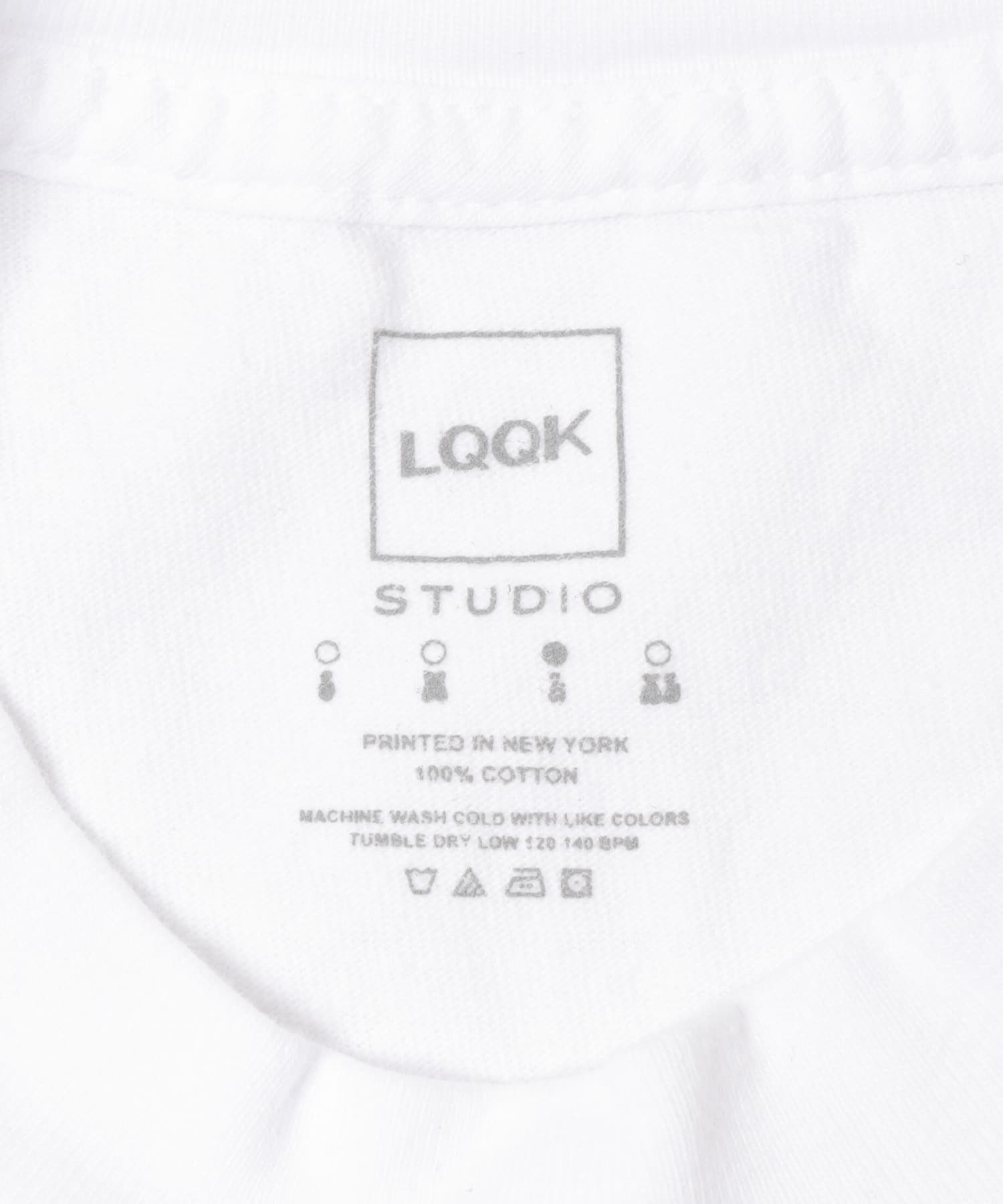 LQQK Studio　brick logo WHT/ORN L