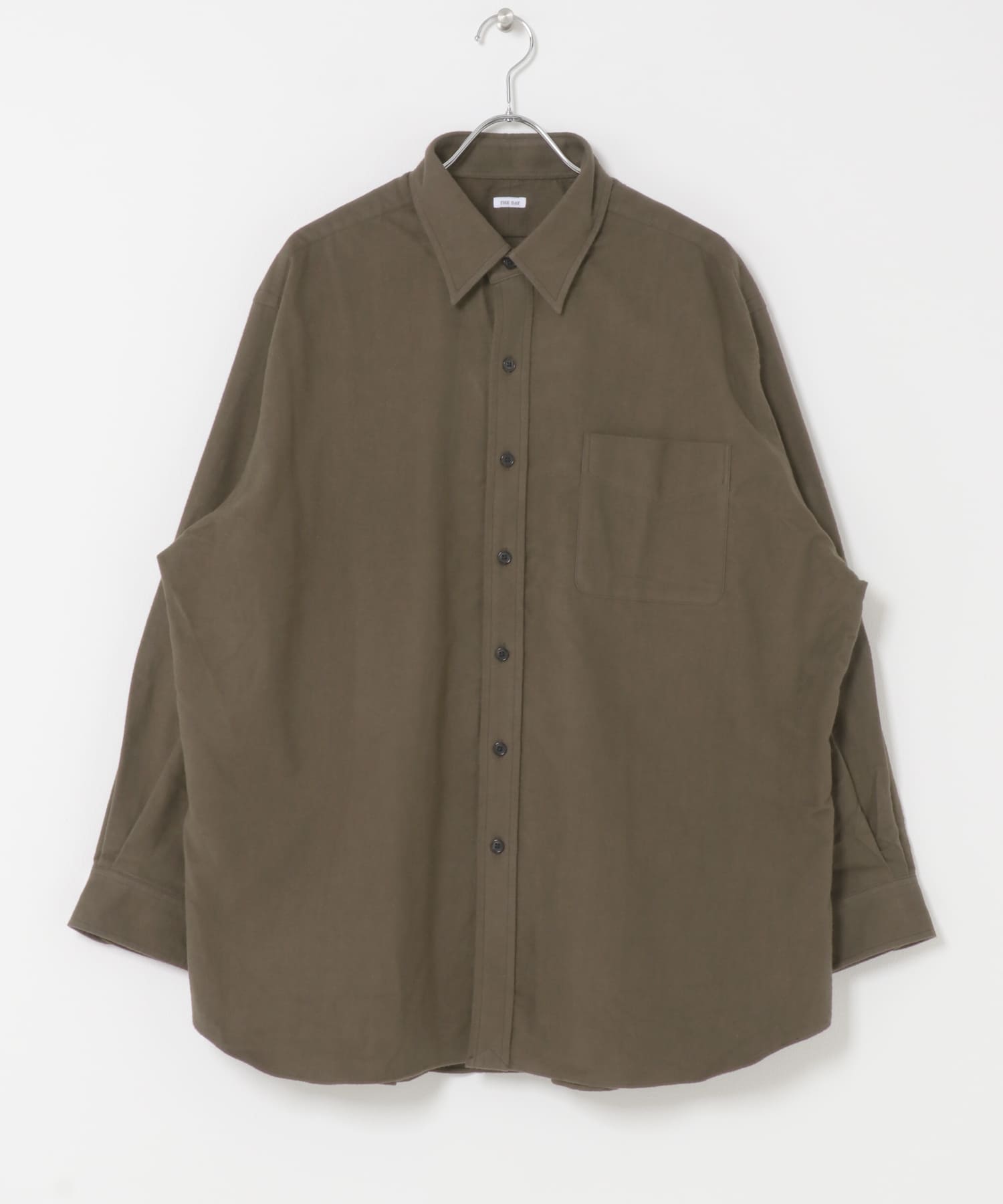 THE DAY　VINTAGE BRUSHED FLANNEL SHIRT BROWN 2