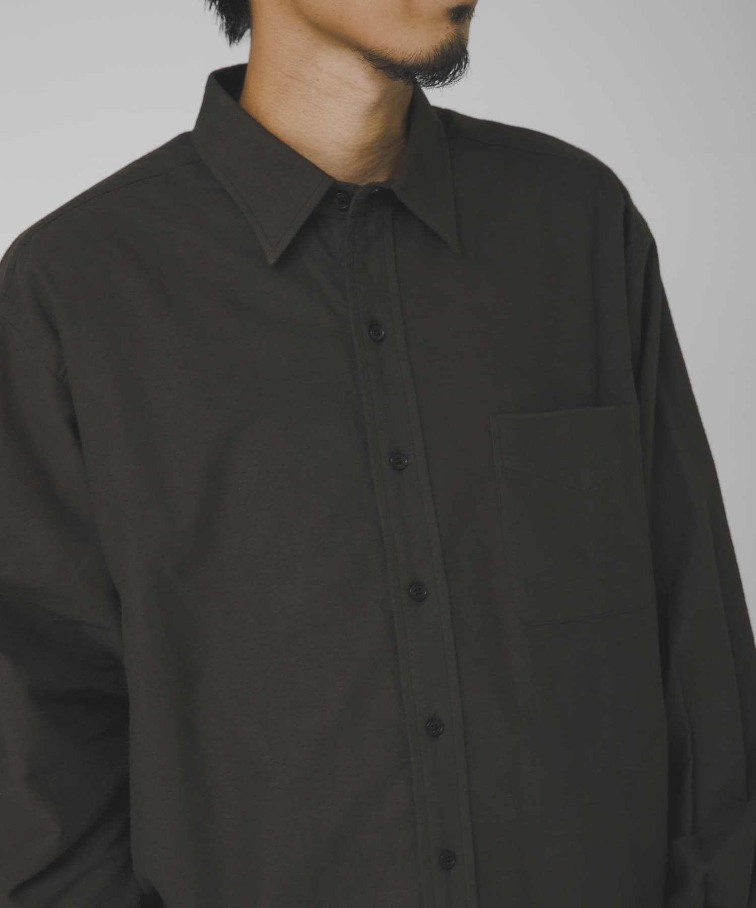 THE DAY　VINTAGE BRUSHED FLANNEL SHIRT BROWN 2