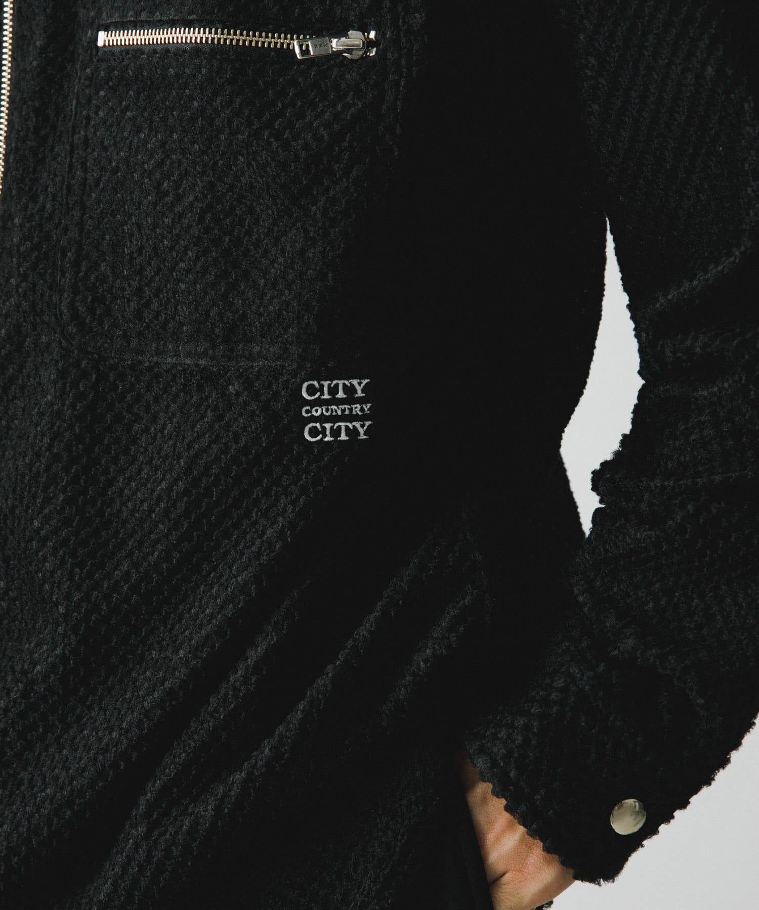 CITY COUNTRY CITY　OCTA ZIPUP SHIRTS JKT BLACK L
