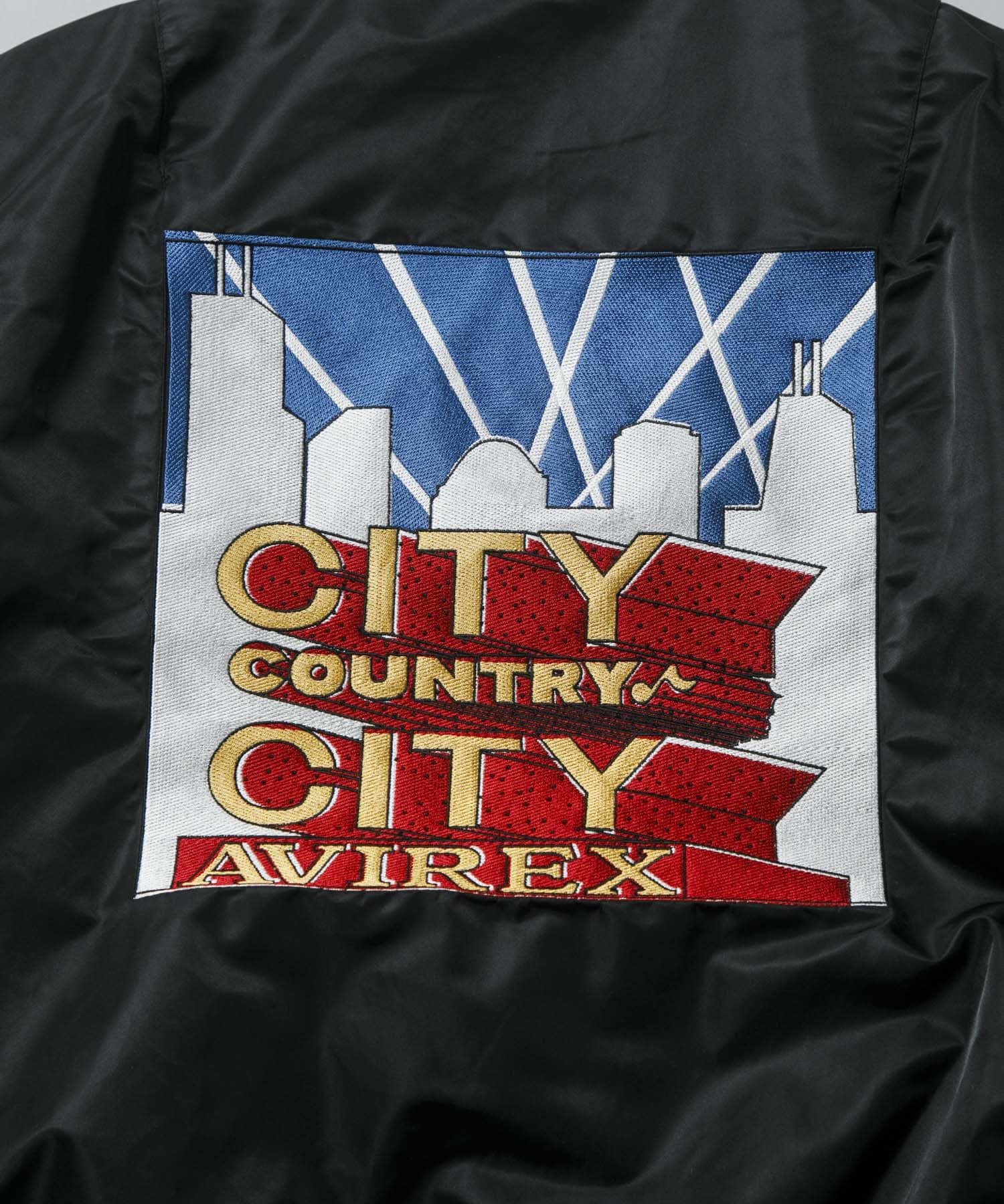 CITY COUNTRY CITY　CCC×AVIREX EMB LOGO MA-1 BLACK L