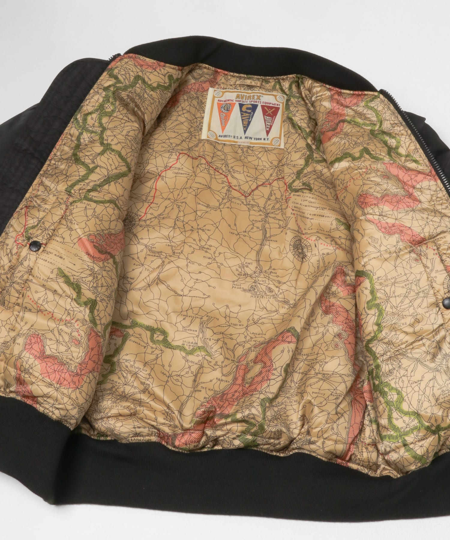 CITY COUNTRY CITY　CCC×AVIREX EMB LOGO MA-1 BLACK L