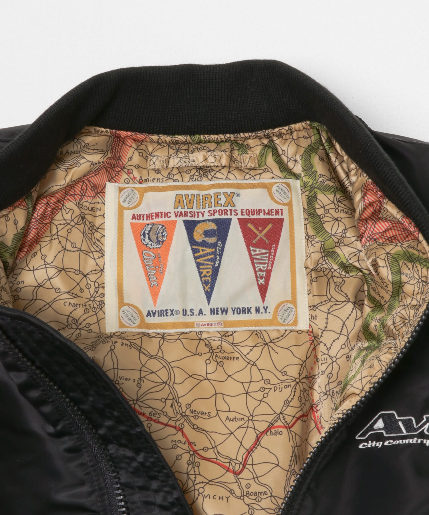 CITY COUNTRY CITY　CCC×AVIREX EMB LOGO MA-1 BLACK L