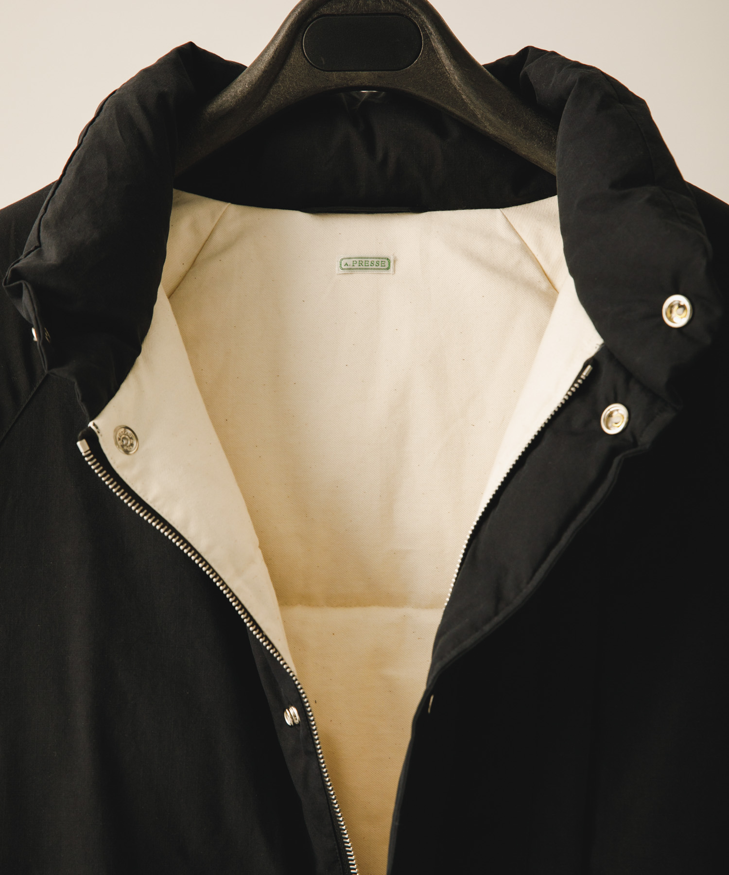 A PRESSE　Silk Ripstop Ski Down Jacket BLACK 2