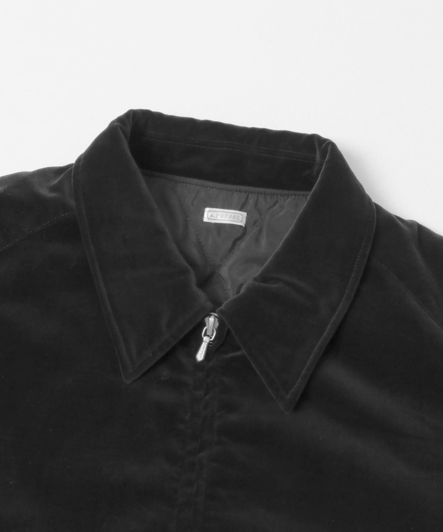 A PRESSE　Vintage Souvenir Velour Jacket Black 2
