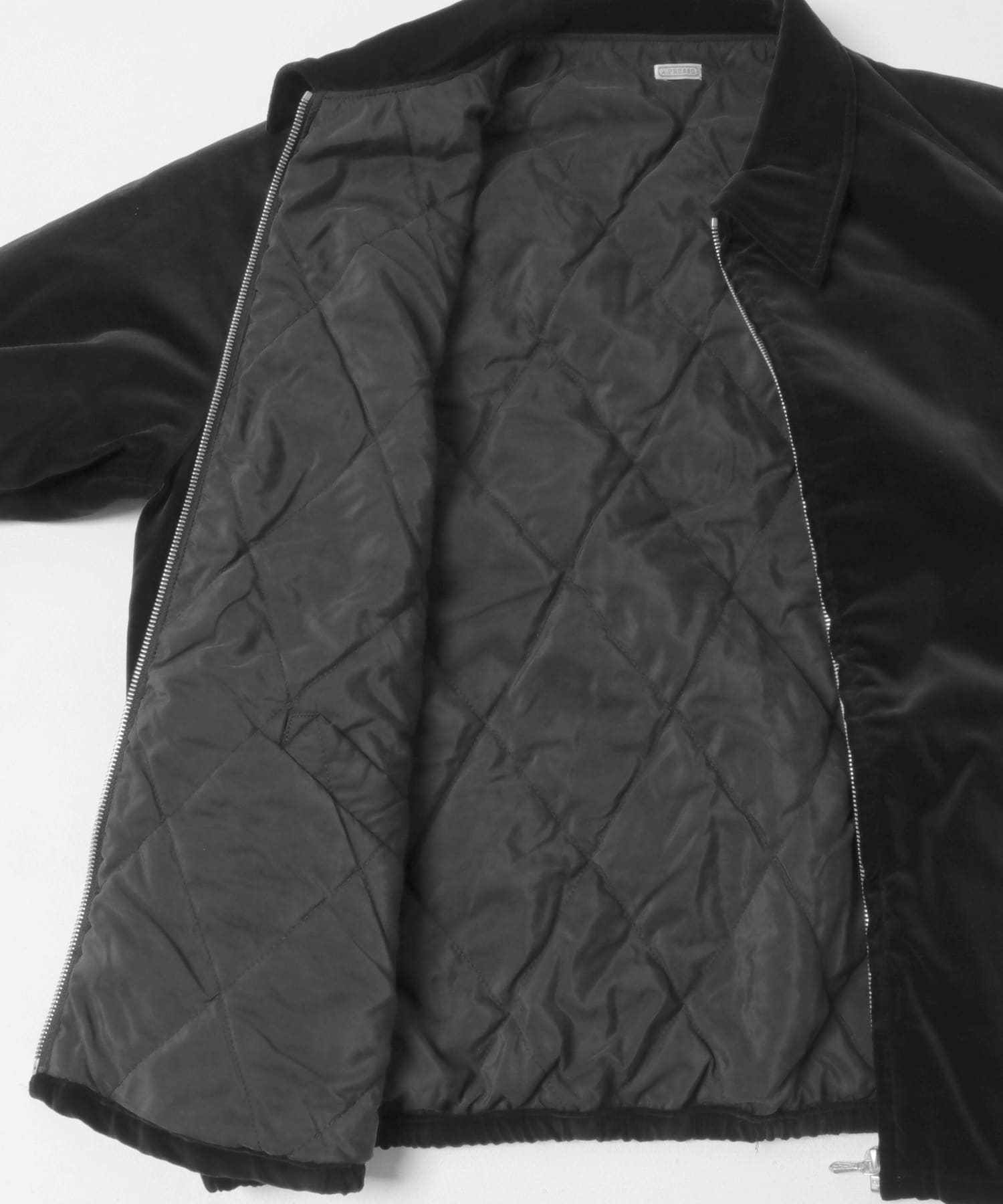 A PRESSE　Vintage Souvenir Velour Jacket Black 2