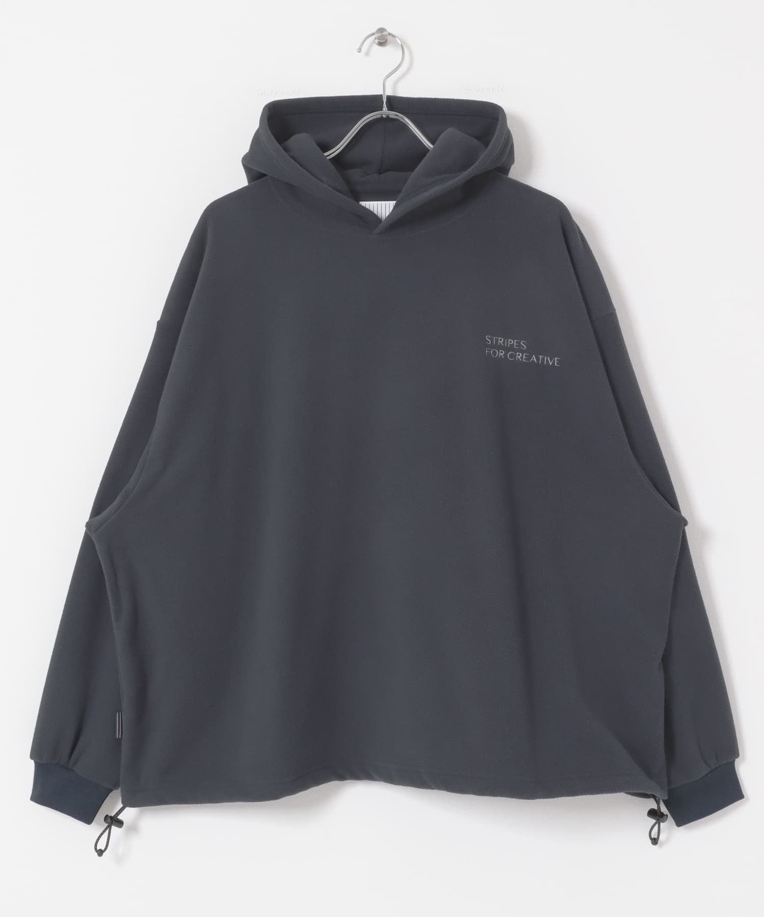 SFC　FLEECE SUPER BIG HOODY LS TEE W/DRAWSTRINGS Navy M